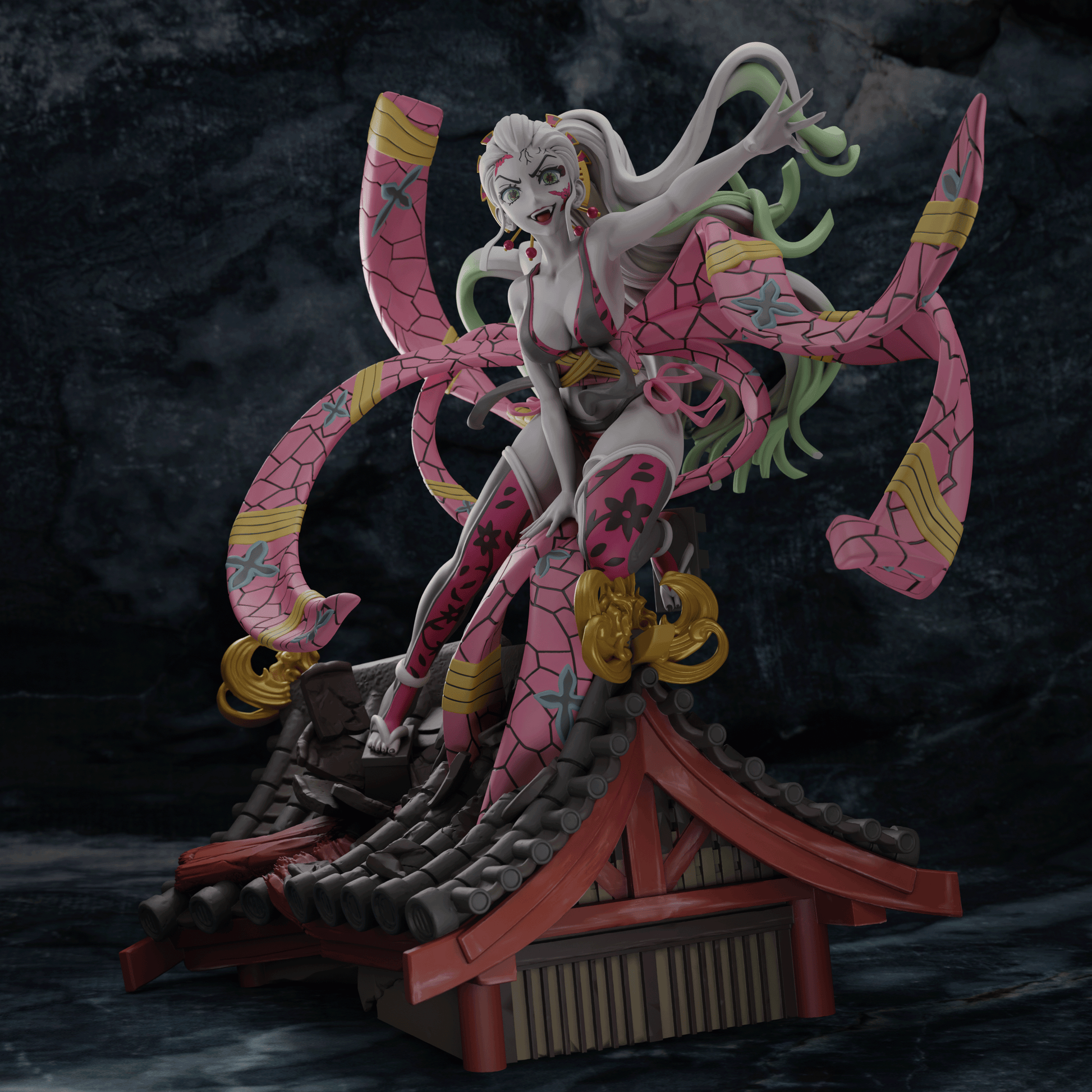 Daki Kimono - Kimetsu no Yaiba 1/8 Scale - 3D Printed Garage Kit ガレージキット Resin Model Scale Figure フィギュア