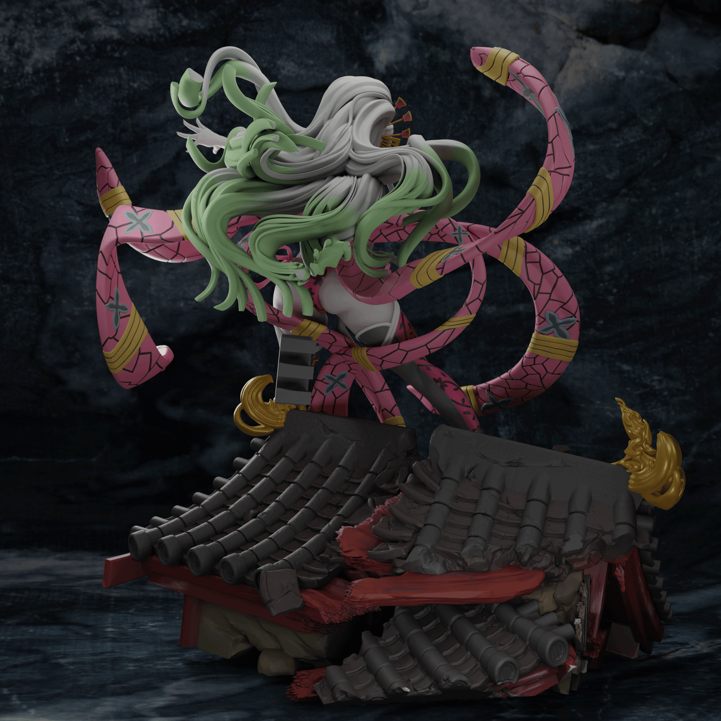 Daki Kimono - Kimetsu no Yaiba 1/8 Scale - 3D Printed Garage Kit ガレージキット Resin Model Scale Figure フィギュア