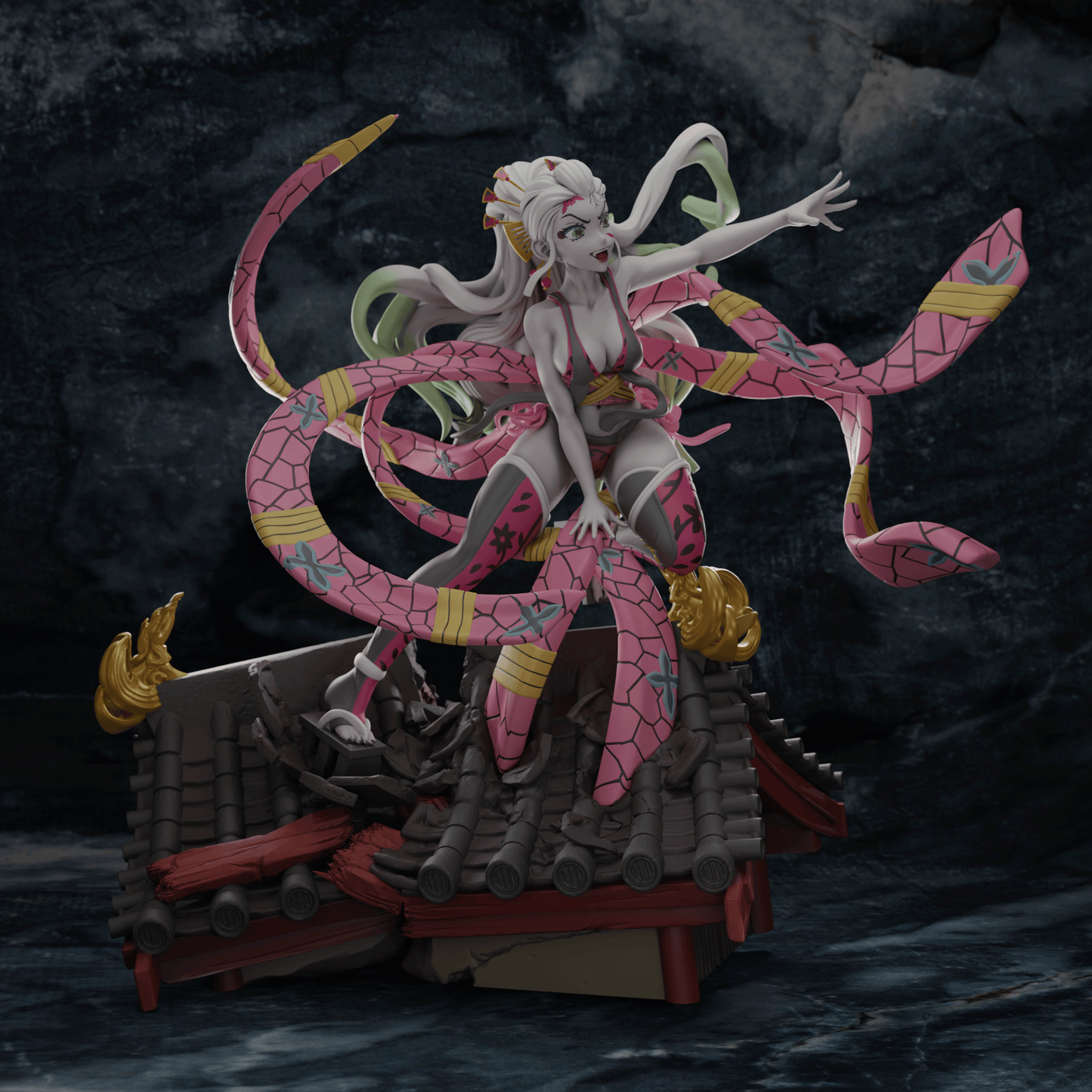 Daki Kimono - Kimetsu no Yaiba 1/8 Scale - 3D Printed Garage Kit ガレージキット Resin Model Scale Figure フィギュア