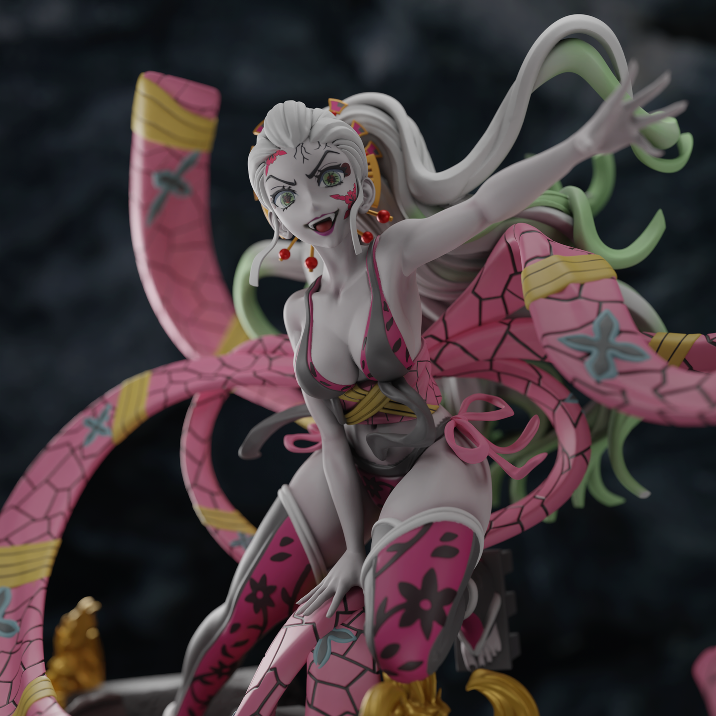 Daki Kimono - Kimetsu no Yaiba 1/8 Scale - 3D Printed Garage Kit ガレージキット Resin Model Scale Figure フィギュア