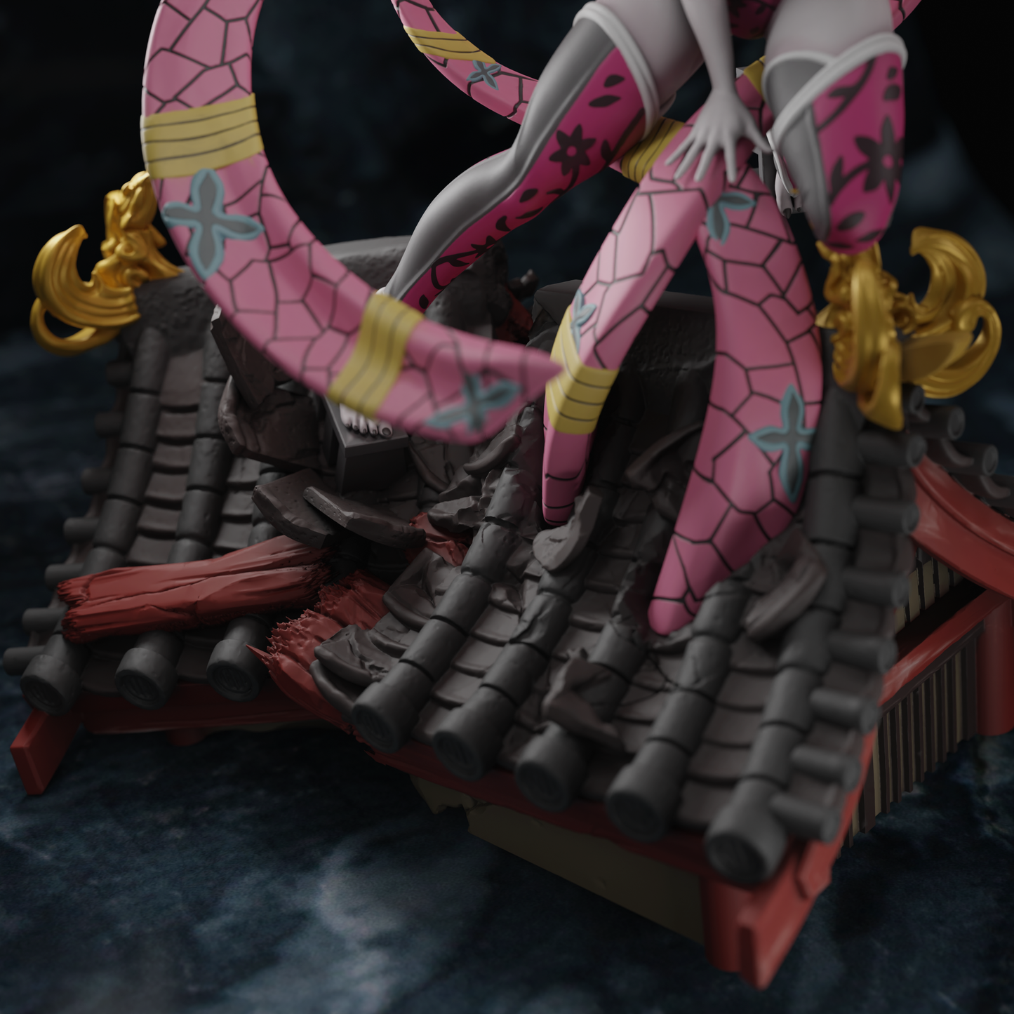 Daki Kimono - Kimetsu no Yaiba 1/8 Scale - 3D Printed Garage Kit ガレージキット Resin Model Scale Figure フィギュア
