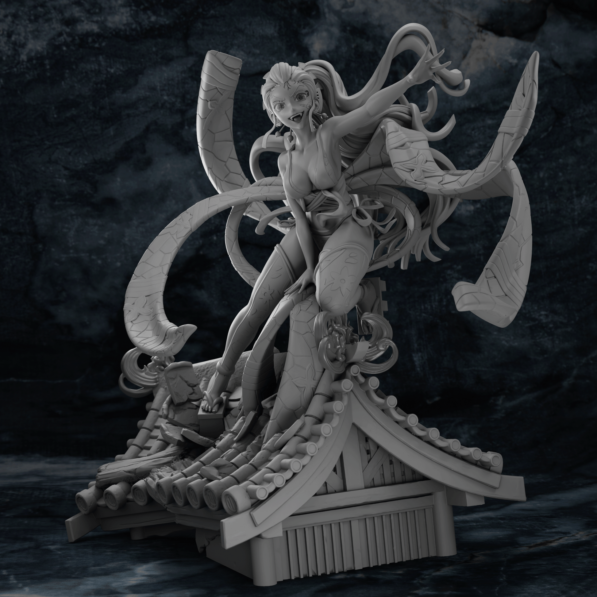 Daki Kimono - Kimetsu no Yaiba 1/8 Scale - 3D Printed Garage Kit ガレージキット Resin Model Scale Figure フィギュア