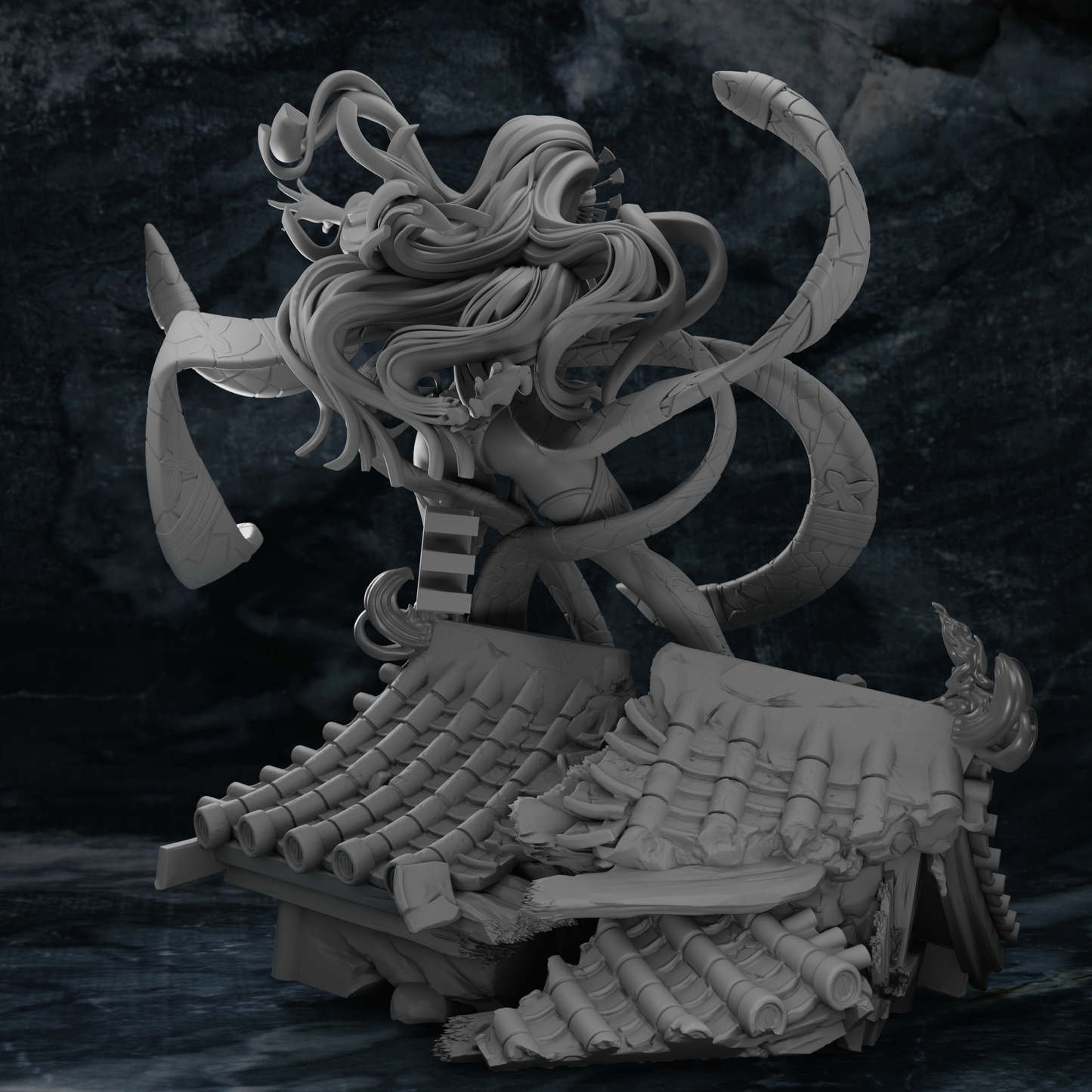 Daki Kimono - Kimetsu no Yaiba 1/8 Scale - 3D Printed Garage Kit ガレージキット Resin Model Scale Figure フィギュア