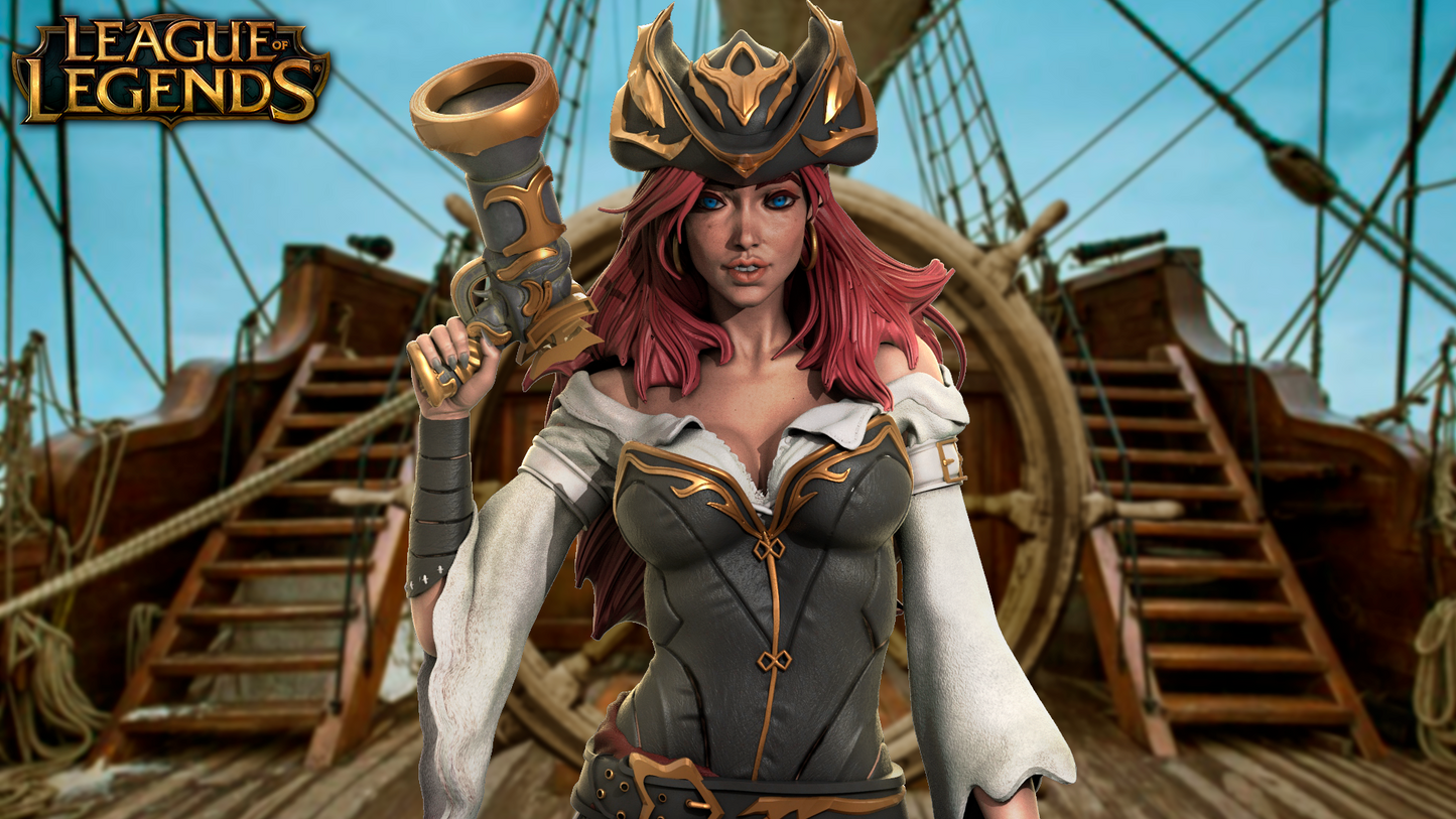 Miss Fortune Special Edition - League of Legends - STL 3D Print Files - 3D Printed Garage Kit ガレージキット Resin Model Scale Figure フィギュア