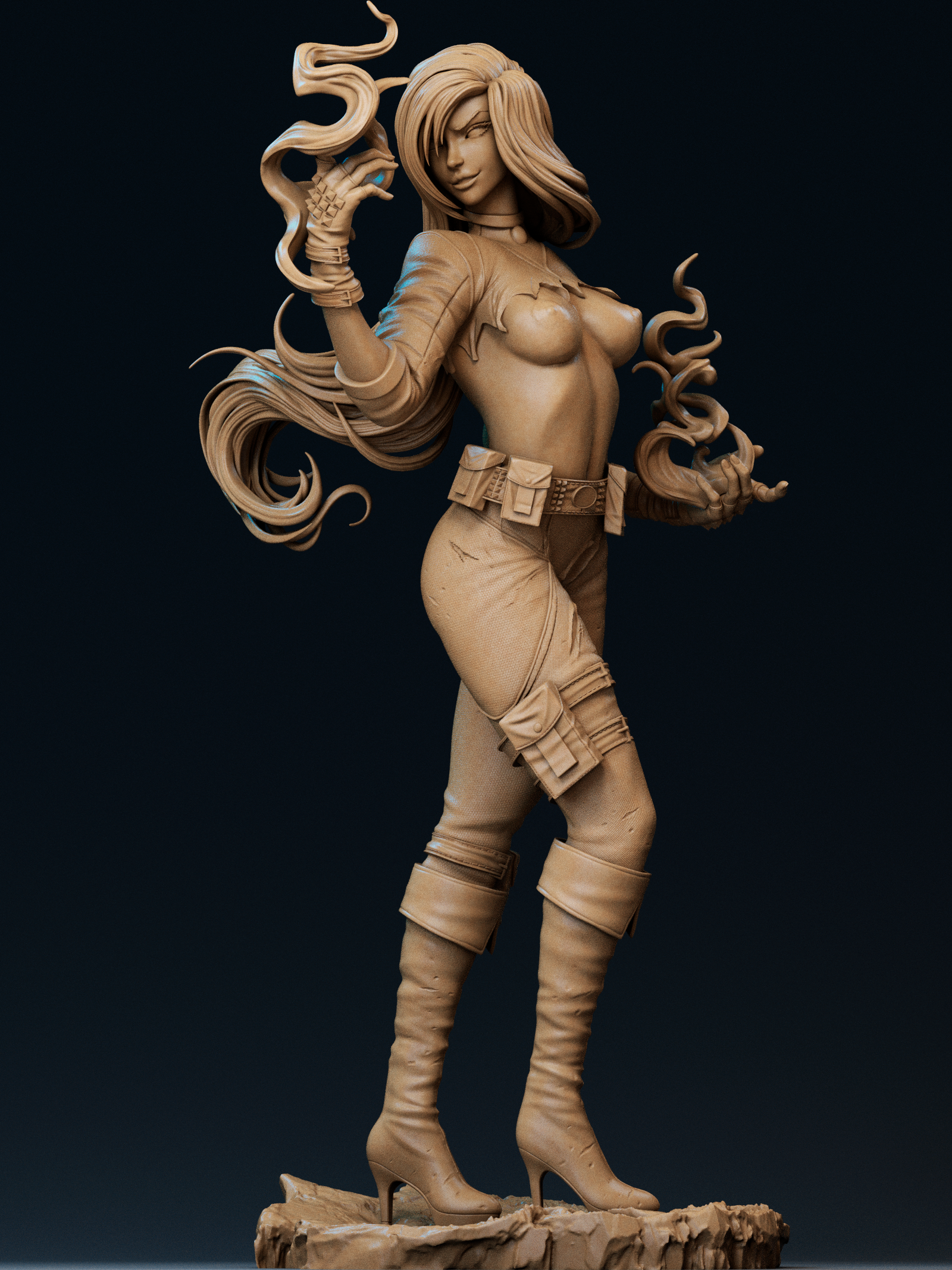 1563 Shego Special Edition - Kim Possible - STL 3D Print Files - 3D Printed Garage Kit ガレージキット Resin Model Scale Figure フィギュア