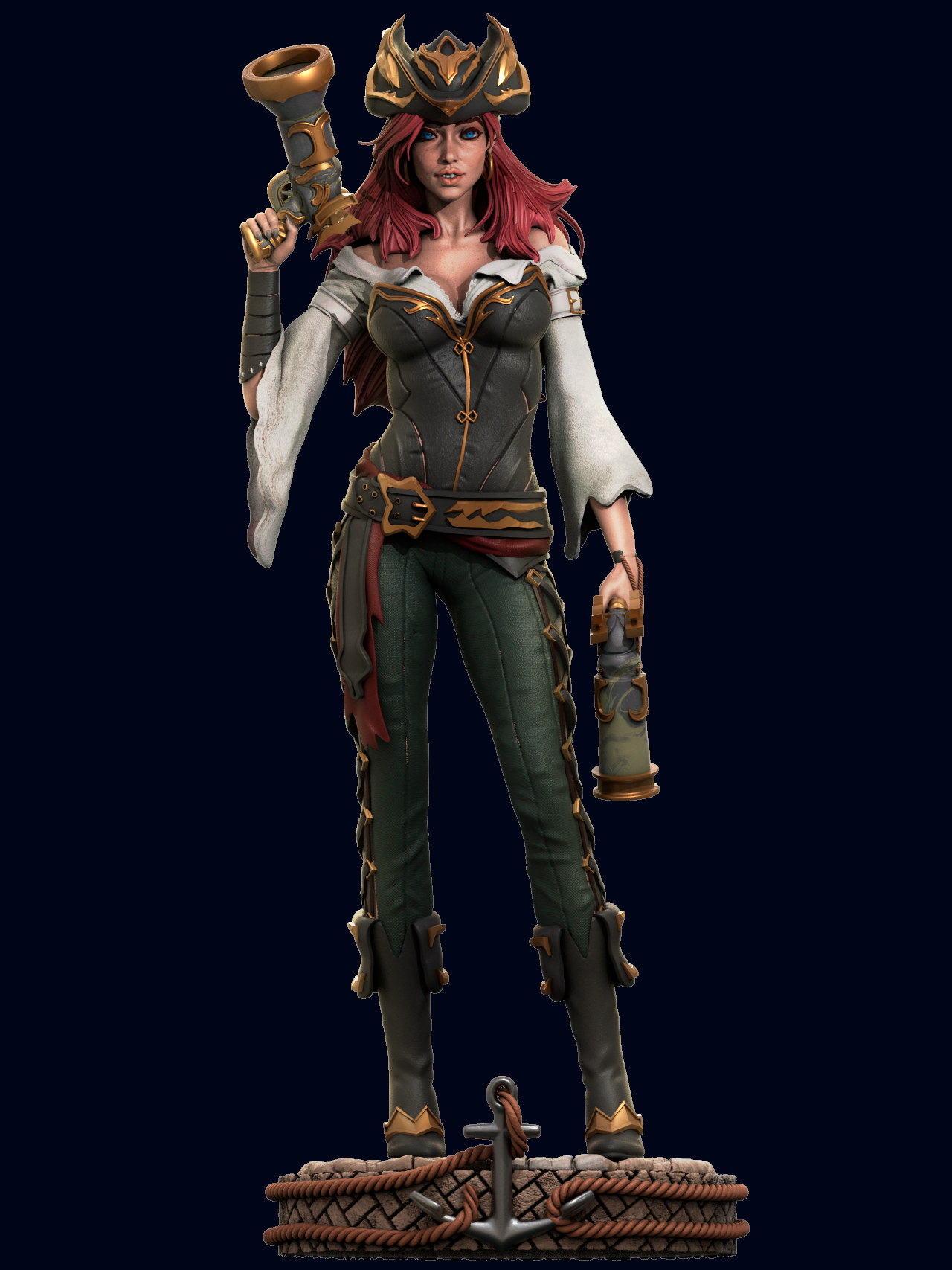 Miss Fortune Special Edition - League of Legends - STL 3D Print Files - 3D Printed Garage Kit ガレージキット Resin Model Scale Figure フィギュア