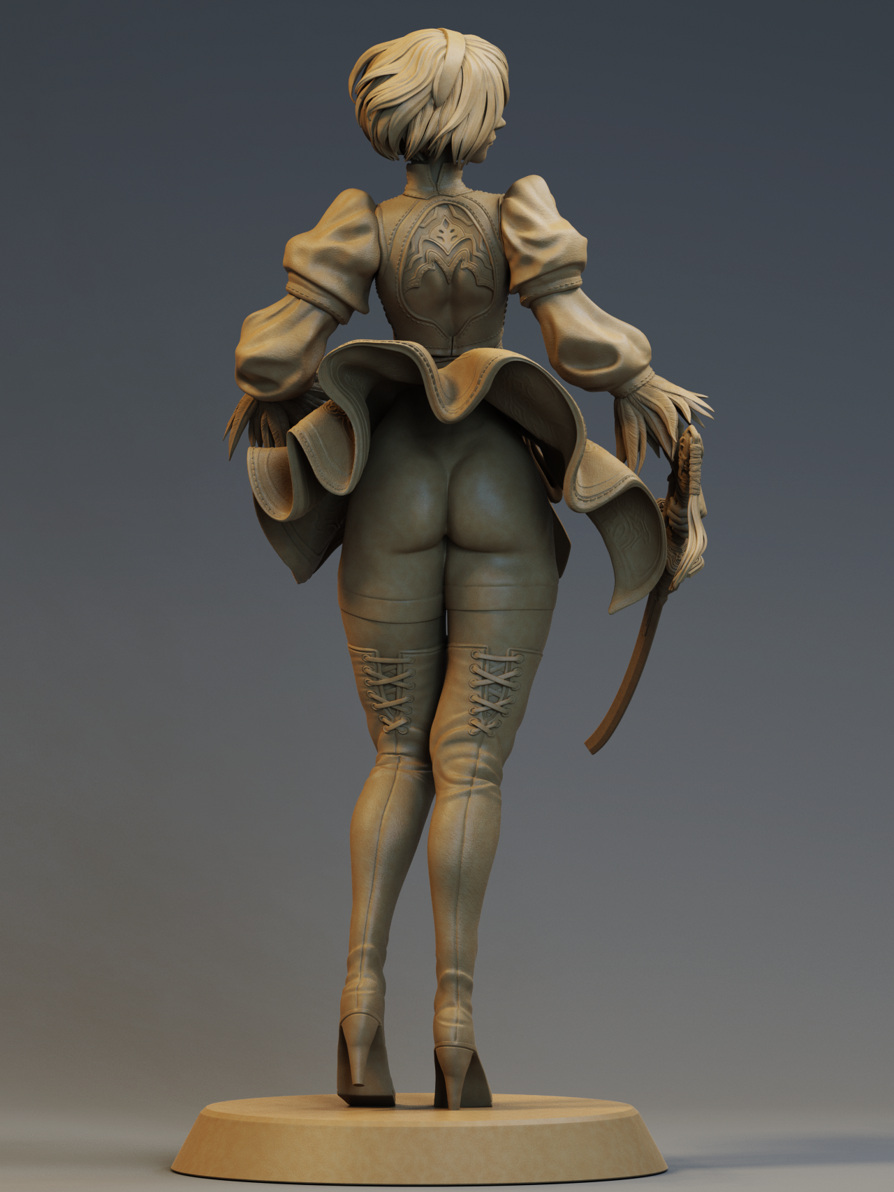 1308 2B Special Edition - NIER AUTOMATA - STL 3D Print Files - 3D Printed Garage Kit ガレージキット Resin Model Scale Figure フィギュア