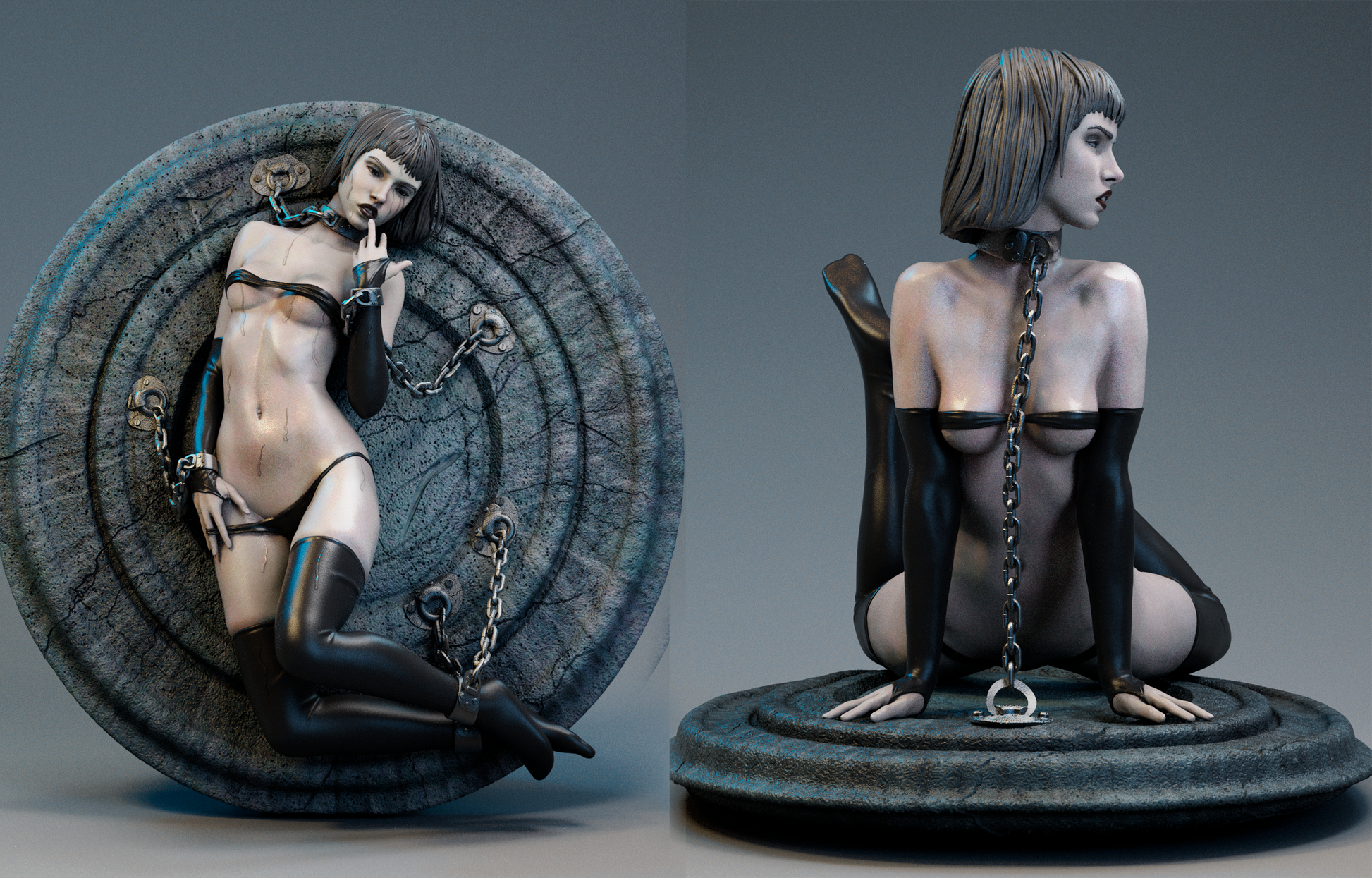 Prohibited - STL 3D Print Files - 3D Printed Garage Kit ガレージキット Resin Model Scale Figure フィギュア