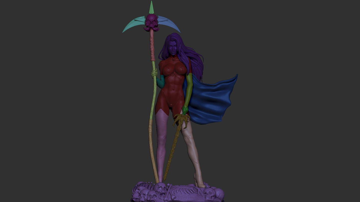Lady Death Special Edition - STL 3D Print Files - 3D Printed Garage Kit ガレージキット Resin Model Scale Figure フィギュア