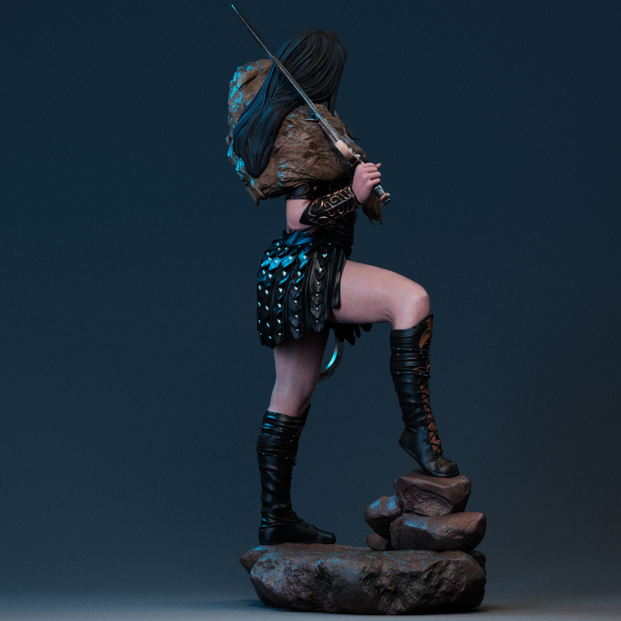 Xena - Warrior Princess 1/8 Scale - 3D Printed Garage Kit ガレージキット Resin Model Scale Figure フィギュア