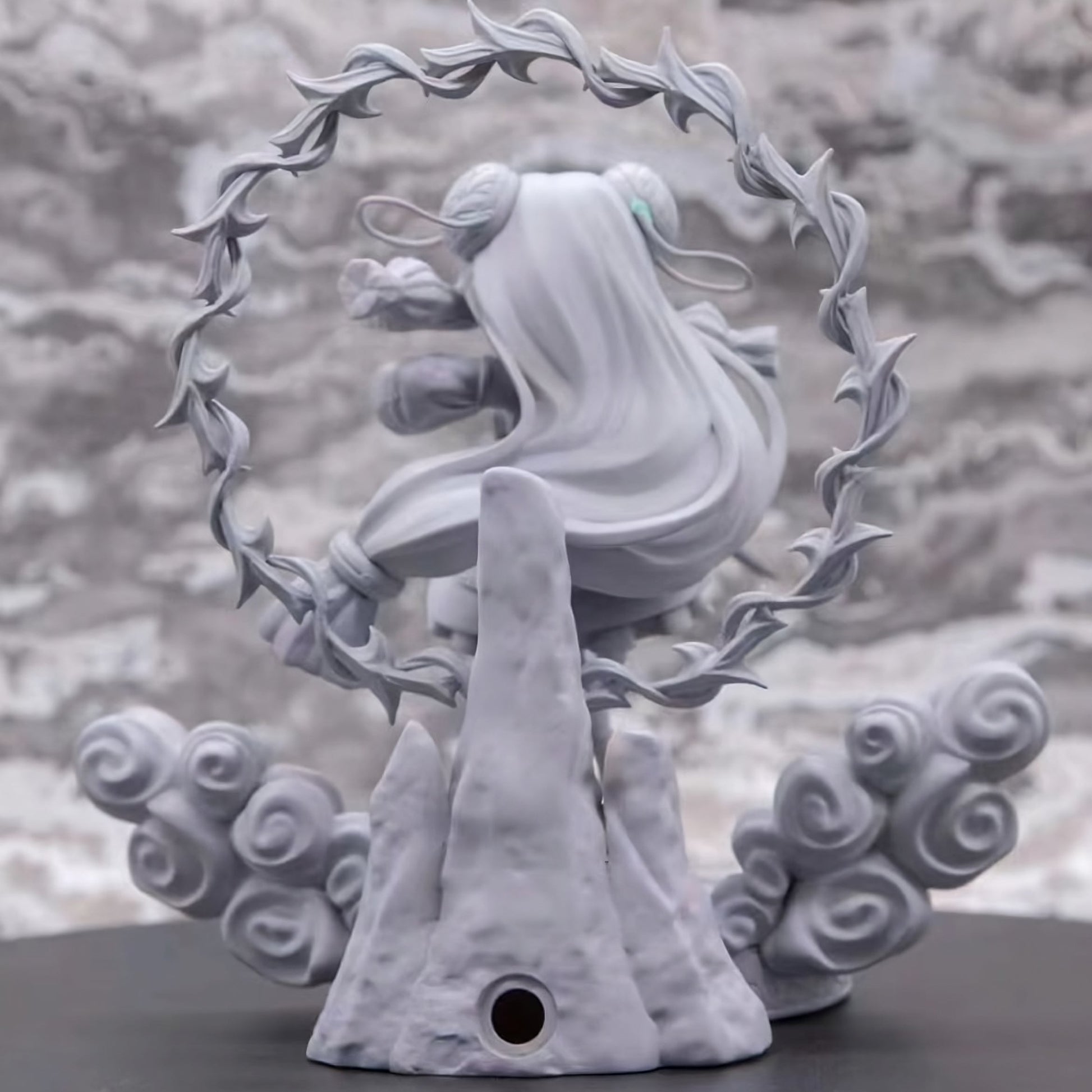 Chibi Shenhe - Genshin Impact - STL 3D Print Files - 3D Printed Garage Kit ガレージキット Resin Model Scale Figure フィギュア