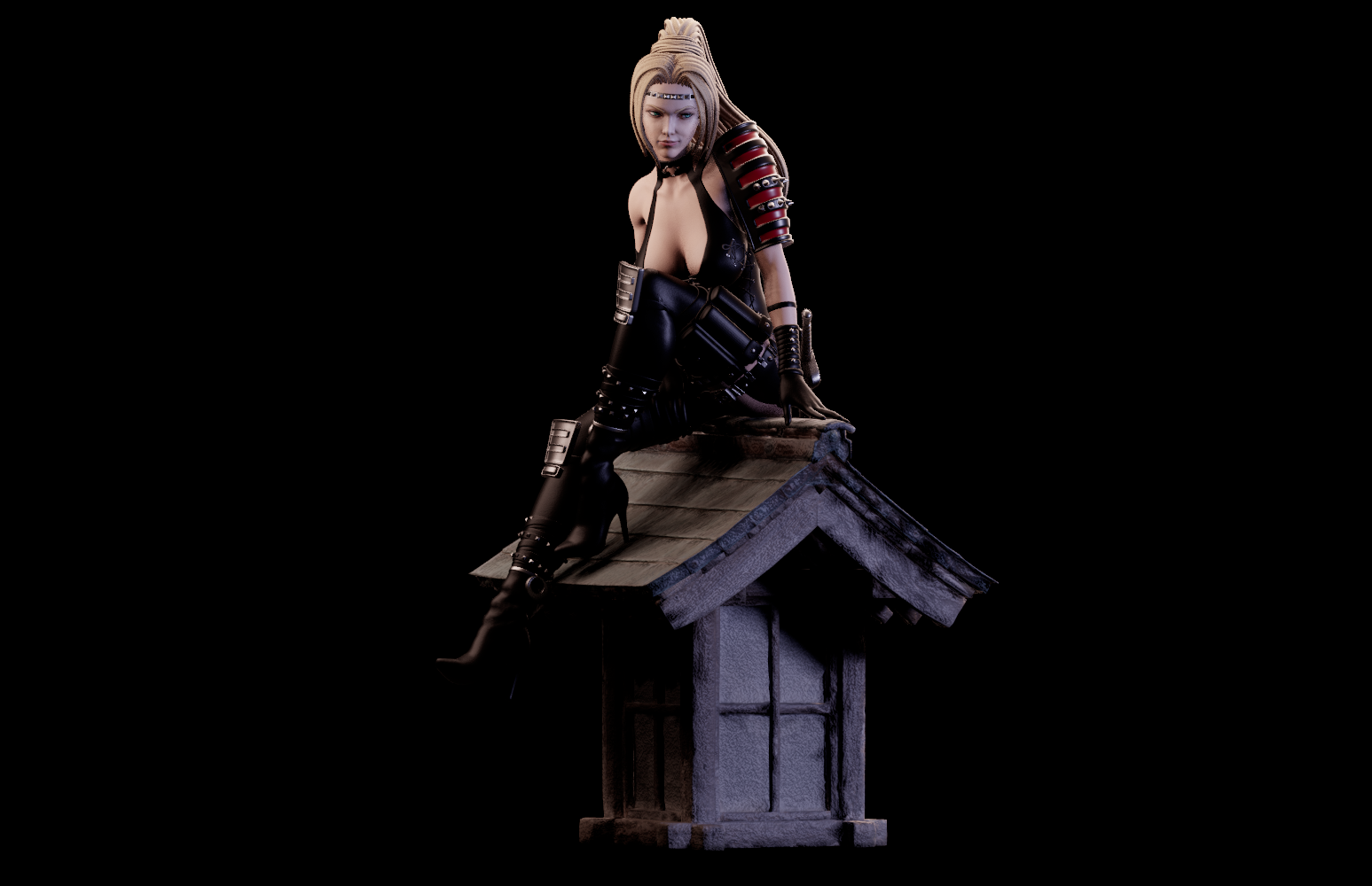 Rachel Special Edition - Ninja Gaiden - STL 3D Print Files - 3D Printed Garage Kit ガレージキット Resin Model Scale Figure フィギュア
