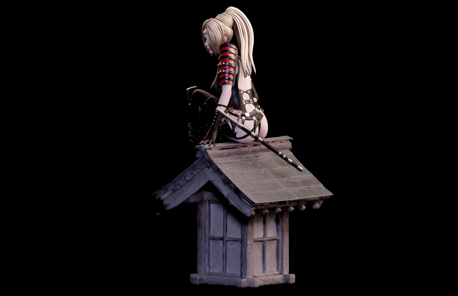 Rachel Special Edition - Ninja Gaiden - STL 3D Print Files - 3D Printed Garage Kit ガレージキット Resin Model Scale Figure フィギュア