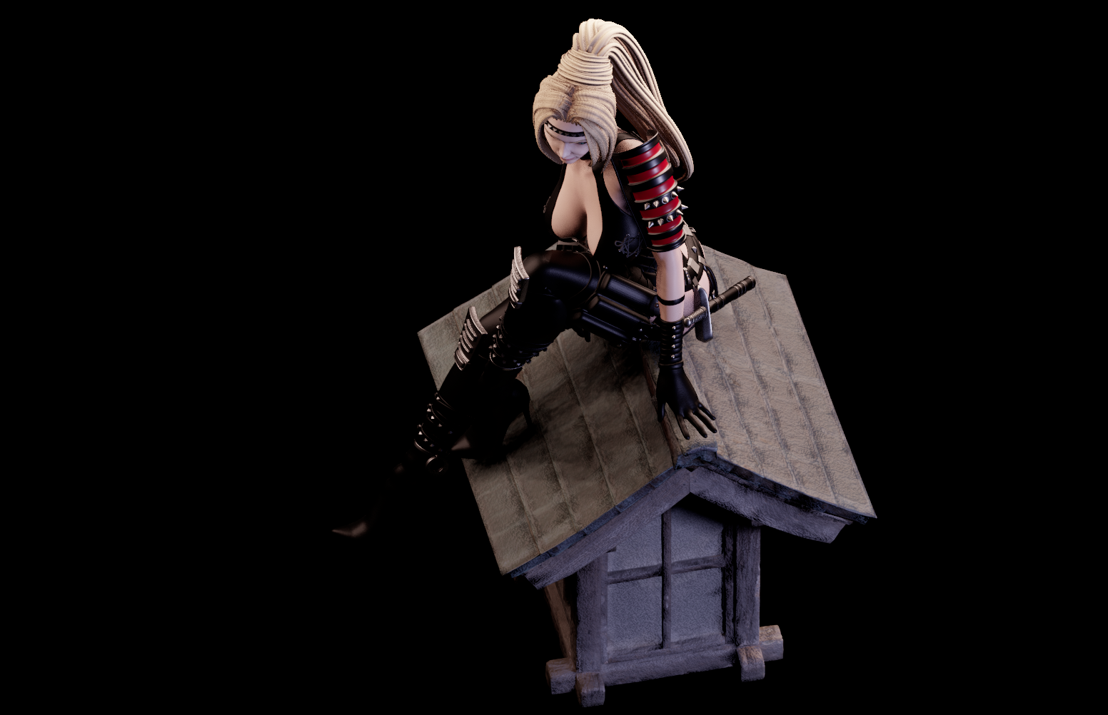 Rachel Special Edition - Ninja Gaiden - STL 3D Print Files - 3D Printed Garage Kit ガレージキット Resin Model Scale Figure フィギュア