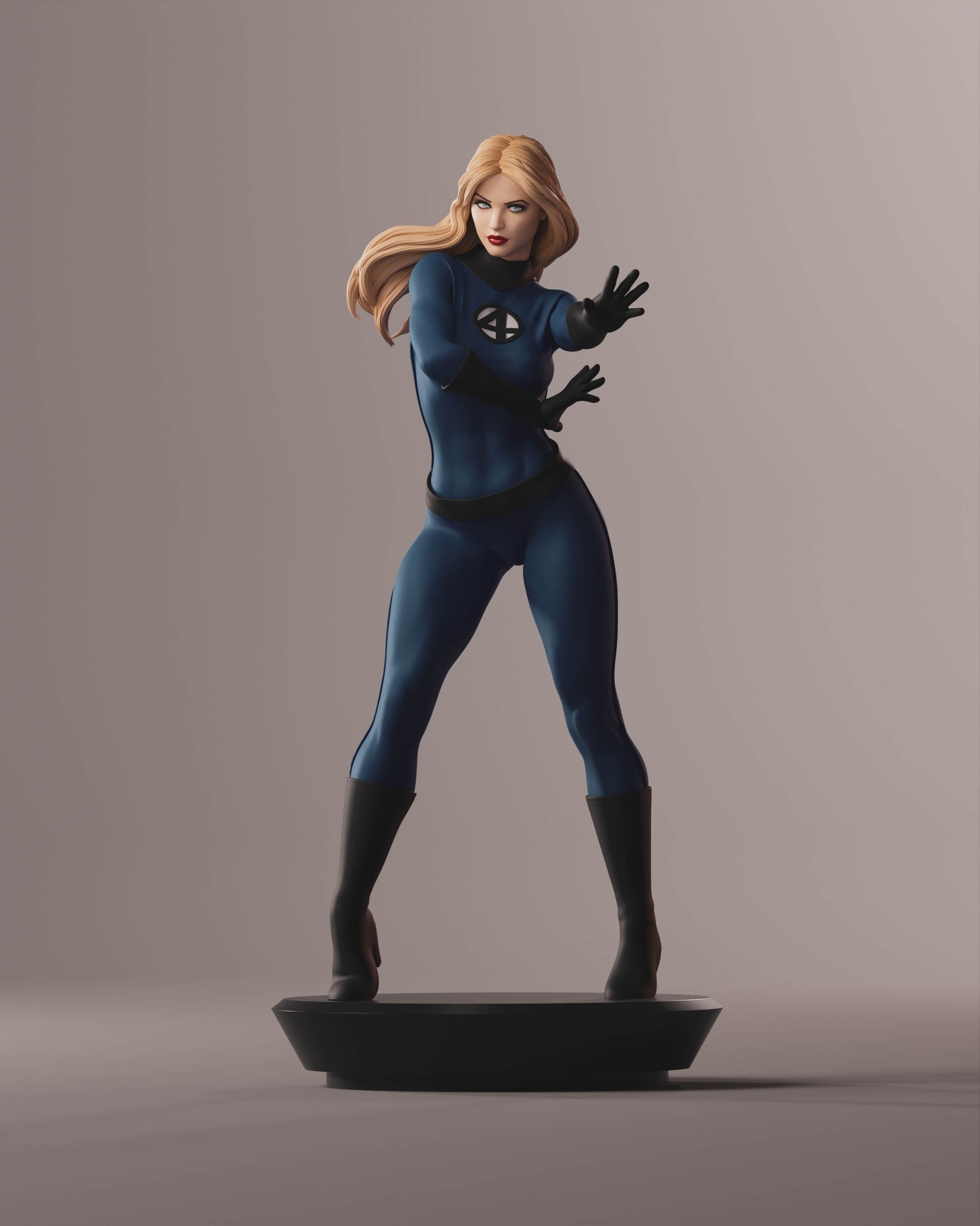 Sue Storm Special Edition - Fantastic Four - STL 3D Print Files - 3D Printed Garage Kit ガレージキット Resin Model Scale Figure フィギュア