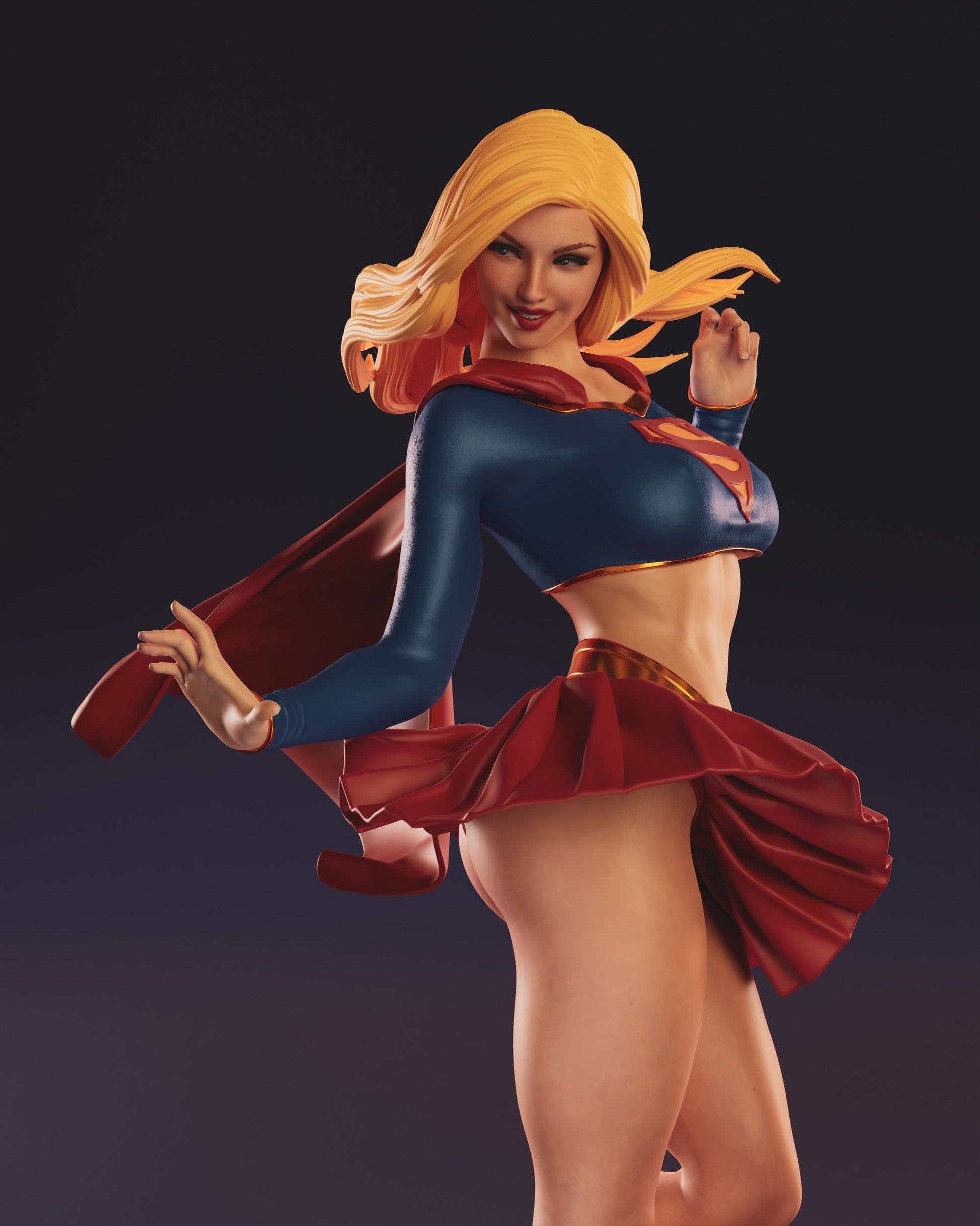 1493 Supergirl Special Edition - DC Comics - STL 3D Print Files - 3D Printed Garage Kit ガレージキット Resin Model Scale Figure フィギュア
