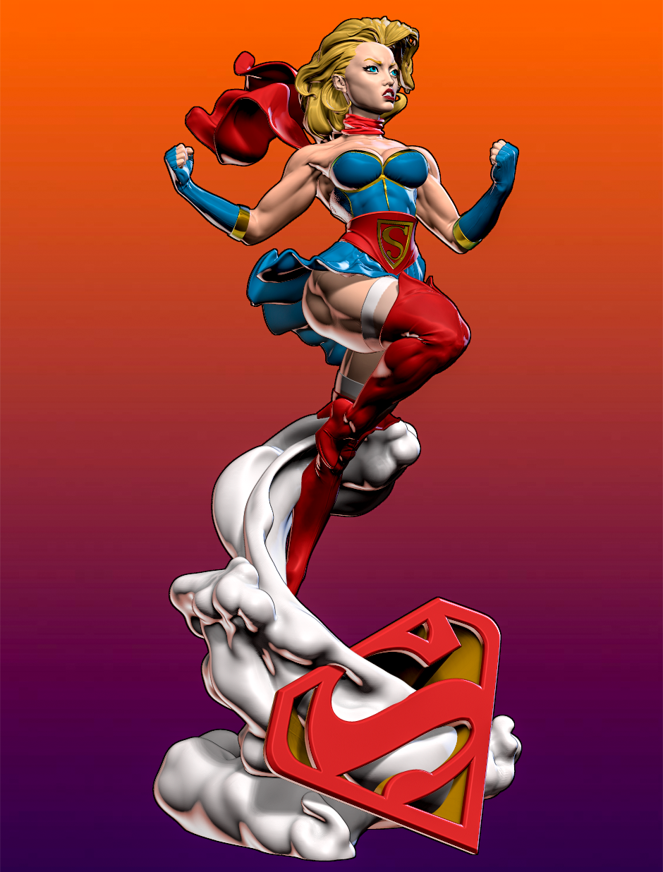 1576 DC Bombshell Supergirl Special Edition - Kara Starikov - STL 3D Print Files - 3D Printed Garage Kit ガレージキット Resin Model Scale Figure フィギュア
