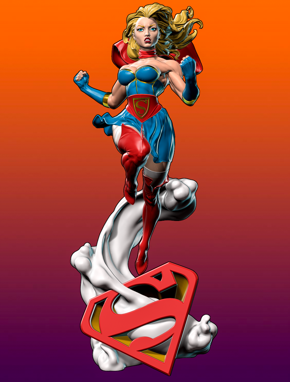 1576 DC Bombshell Supergirl Special Edition - Kara Starikov - STL 3D Print Files - 3D Printed Garage Kit ガレージキット Resin Model Scale Figure フィギュア