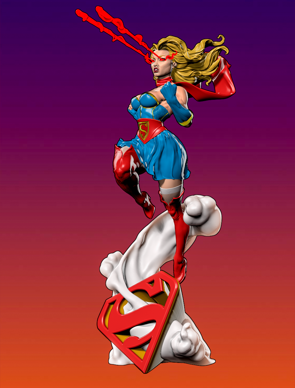 1576 DC Bombshell Supergirl Special Edition - Kara Starikov - STL 3D Print Files - 3D Printed Garage Kit ガレージキット Resin Model Scale Figure フィギュア