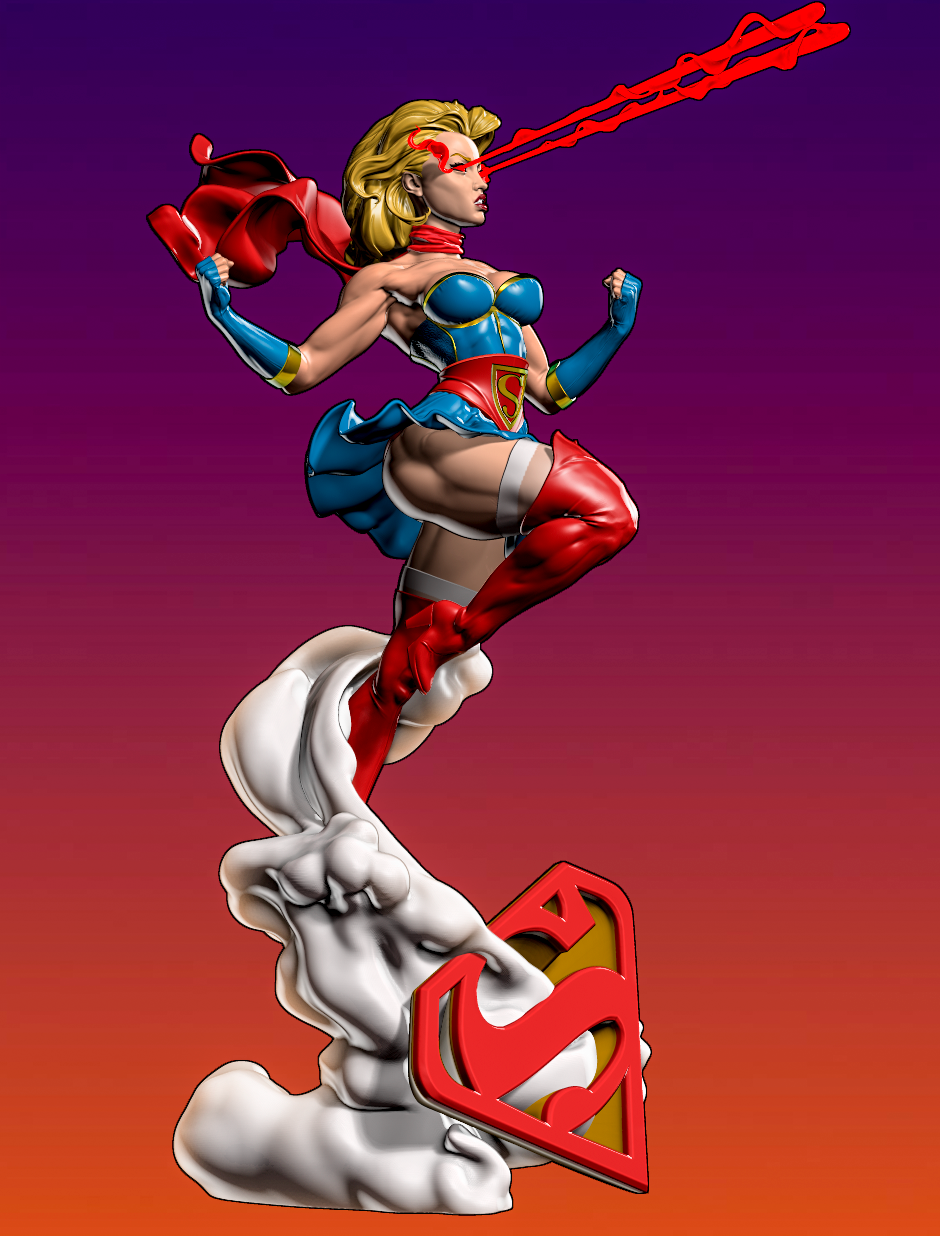 1576 DC Bombshell Supergirl Special Edition - Kara Starikov - STL 3D Print Files - 3D Printed Garage Kit ガレージキット Resin Model Scale Figure フィギュア