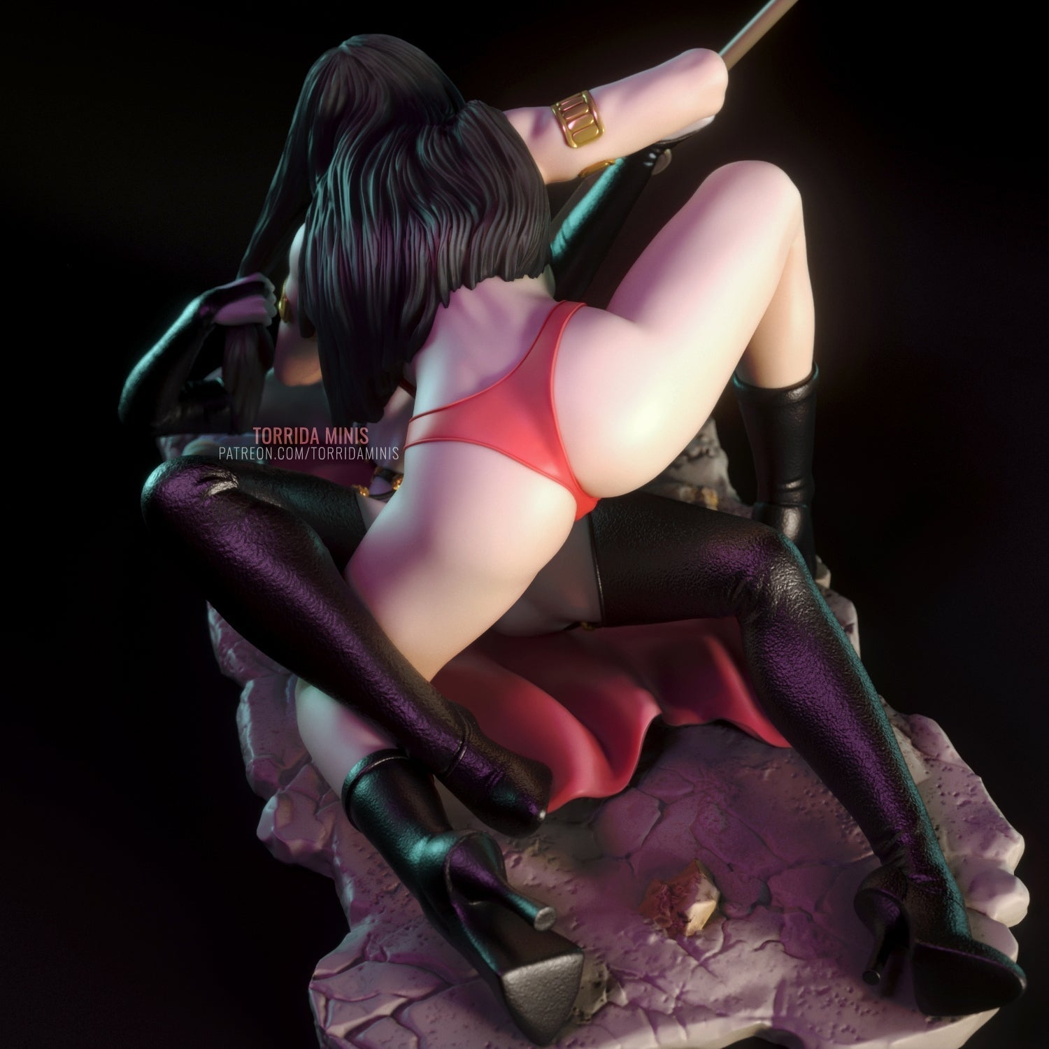 Vampirella VS Lady Death Special Edition - STL 3D Print Files - 3D Printed Garage Kit ガレージキット Resin Model Scale Figure フィギュア