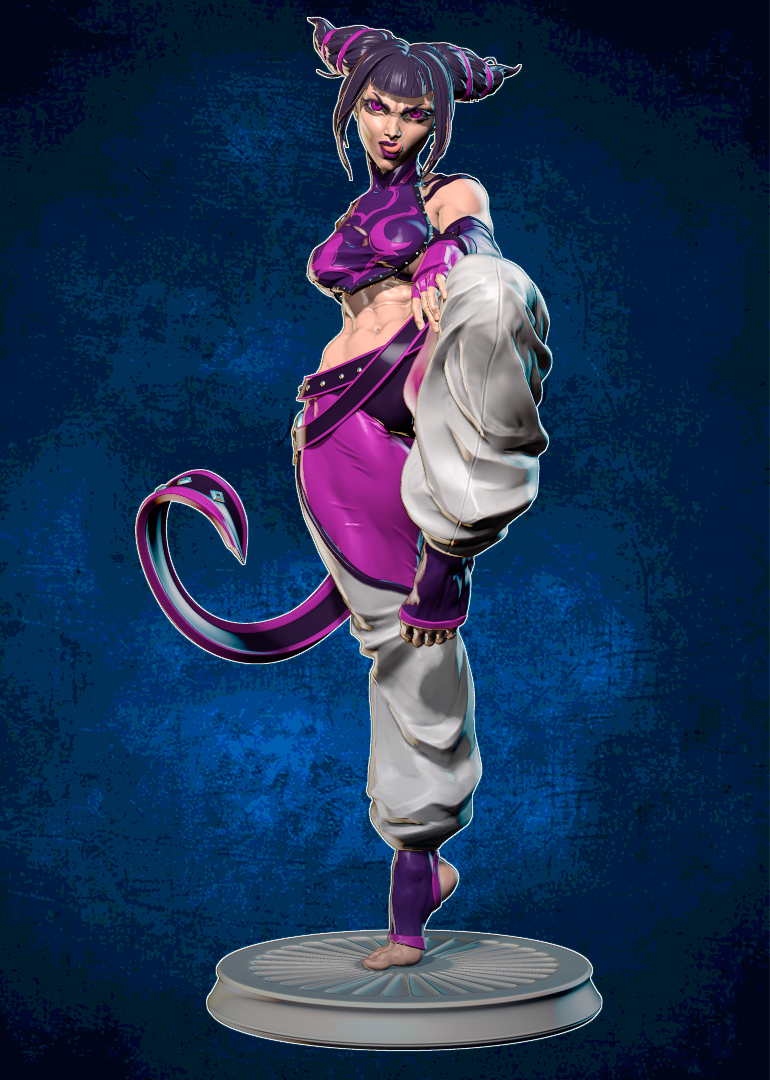 Juri Special Edition - Street Fighter - STL 3D Print Files - 3D Printed Garage Kit ガレージキット Resin Model Scale Figure フィギュア