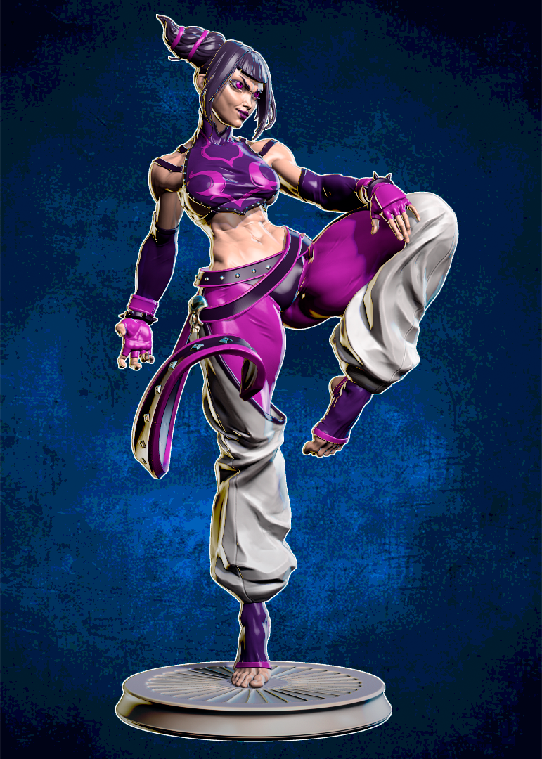 Juri Special Edition - Street Fighter - STL 3D Print Files - 3D Printed Garage Kit ガレージキット Resin Model Scale Figure フィギュア