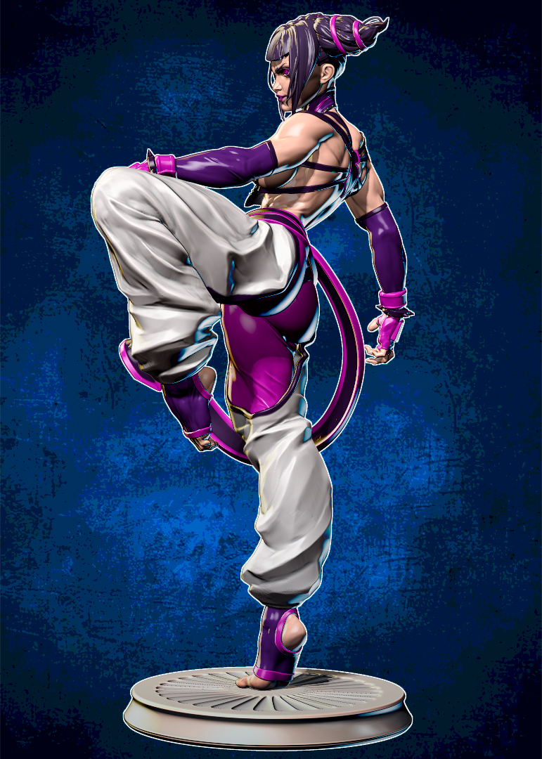 Juri Special Edition - Street Fighter - STL 3D Print Files - 3D Printed Garage Kit ガレージキット Resin Model Scale Figure フィギュア
