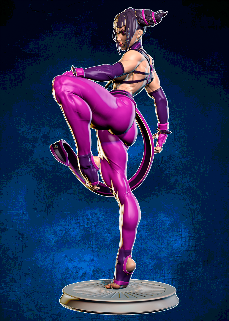 Juri Special Edition - Street Fighter - STL 3D Print Files - 3D Printed Garage Kit ガレージキット Resin Model Scale Figure フィギュア