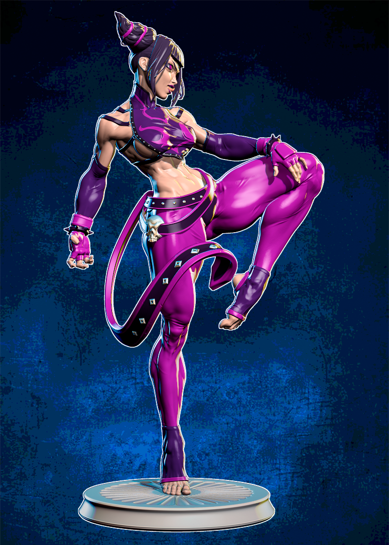 Juri Special Edition - Street Fighter - STL 3D Print Files - 3D Printed Garage Kit ガレージキット Resin Model Scale Figure フィギュア