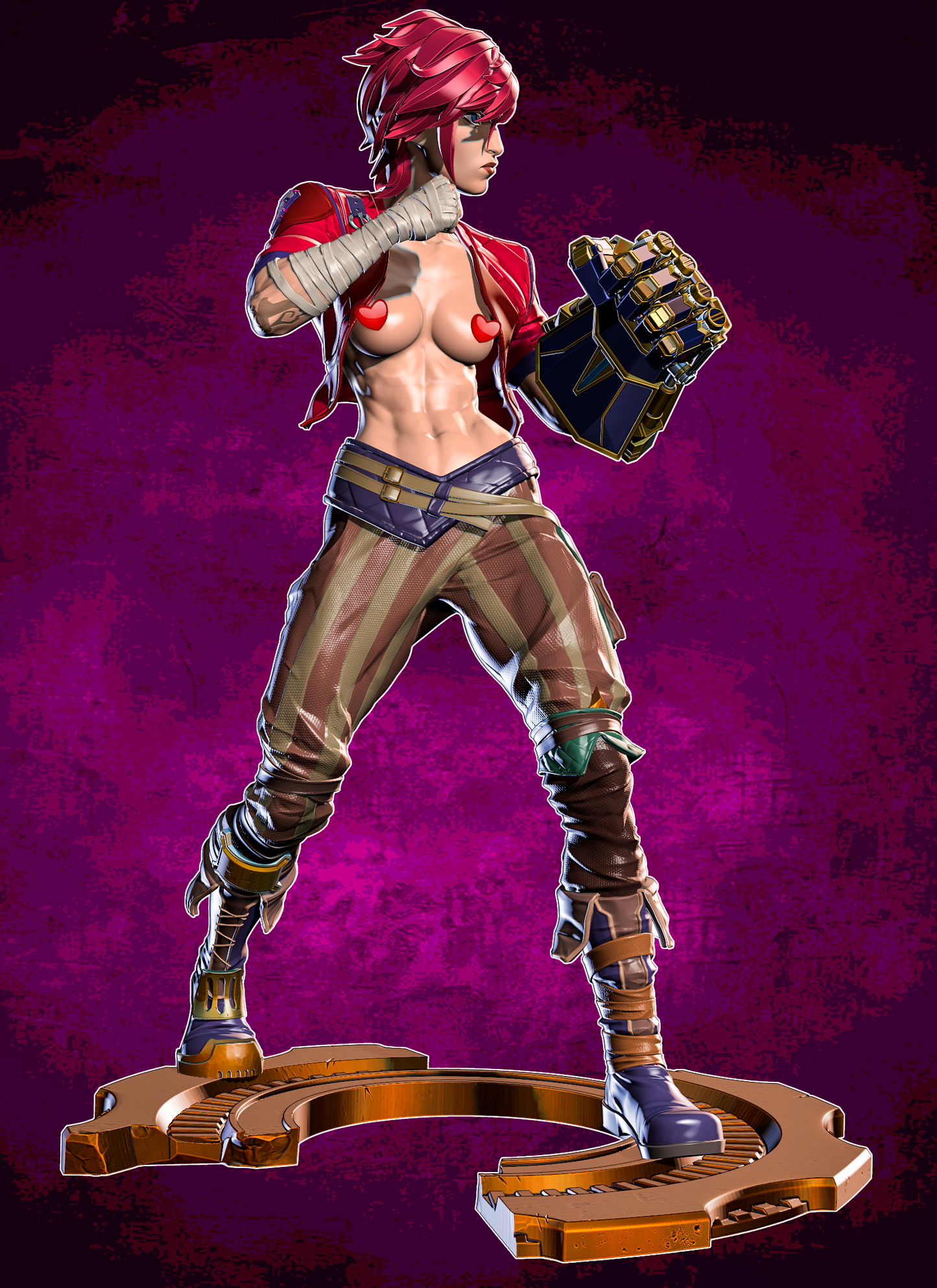 Vi (Arcane) Special Edition- League of Legends - STL 3D Print Files - 3D Printed Garage Kit ガレージキット Resin Model Scale Figure フィギュア