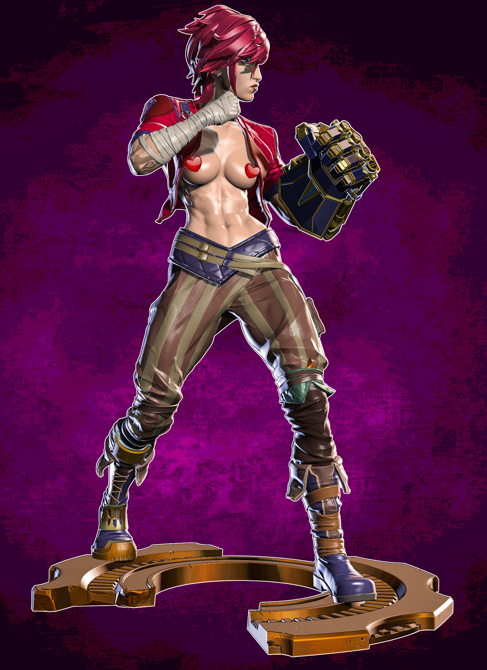 Vi (Arcane) Special Edition- League of Legends - STL 3D Print Files - 3D Printed Garage Kit ガレージキット Resin Model Scale Figure フィギュア