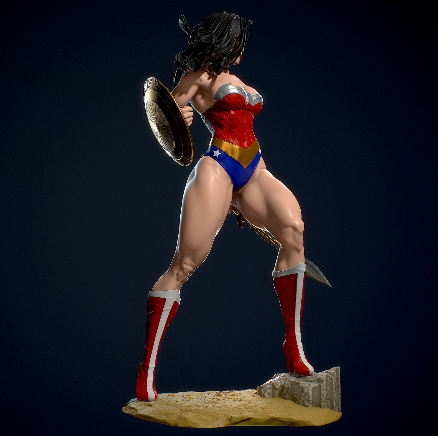 Wonder Woman Classic Special Edition - STL 3D Print Files - 3D Printed Garage Kit ガレージキット Resin Model Scale Figure フィギュア