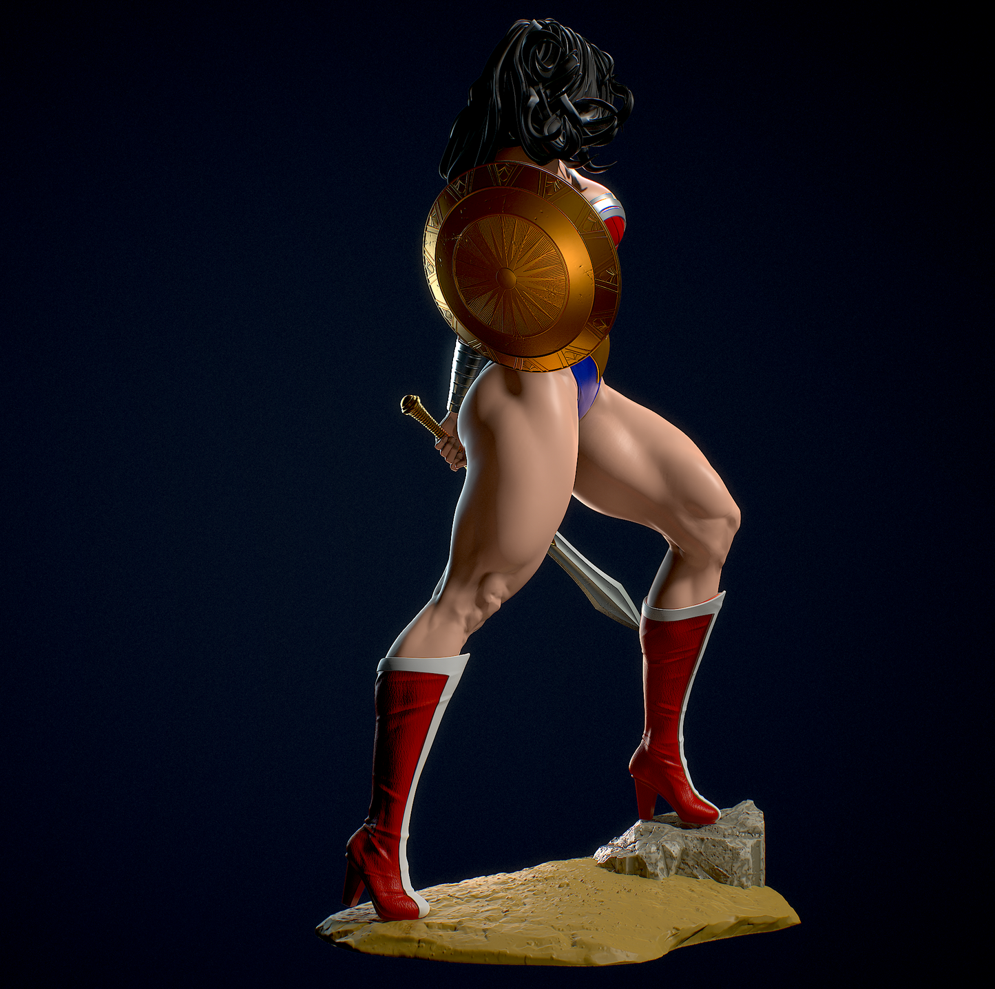 Wonder Woman Classic Special Edition - STL 3D Print Files - 3D Printed Garage Kit ガレージキット Resin Model Scale Figure フィギュア