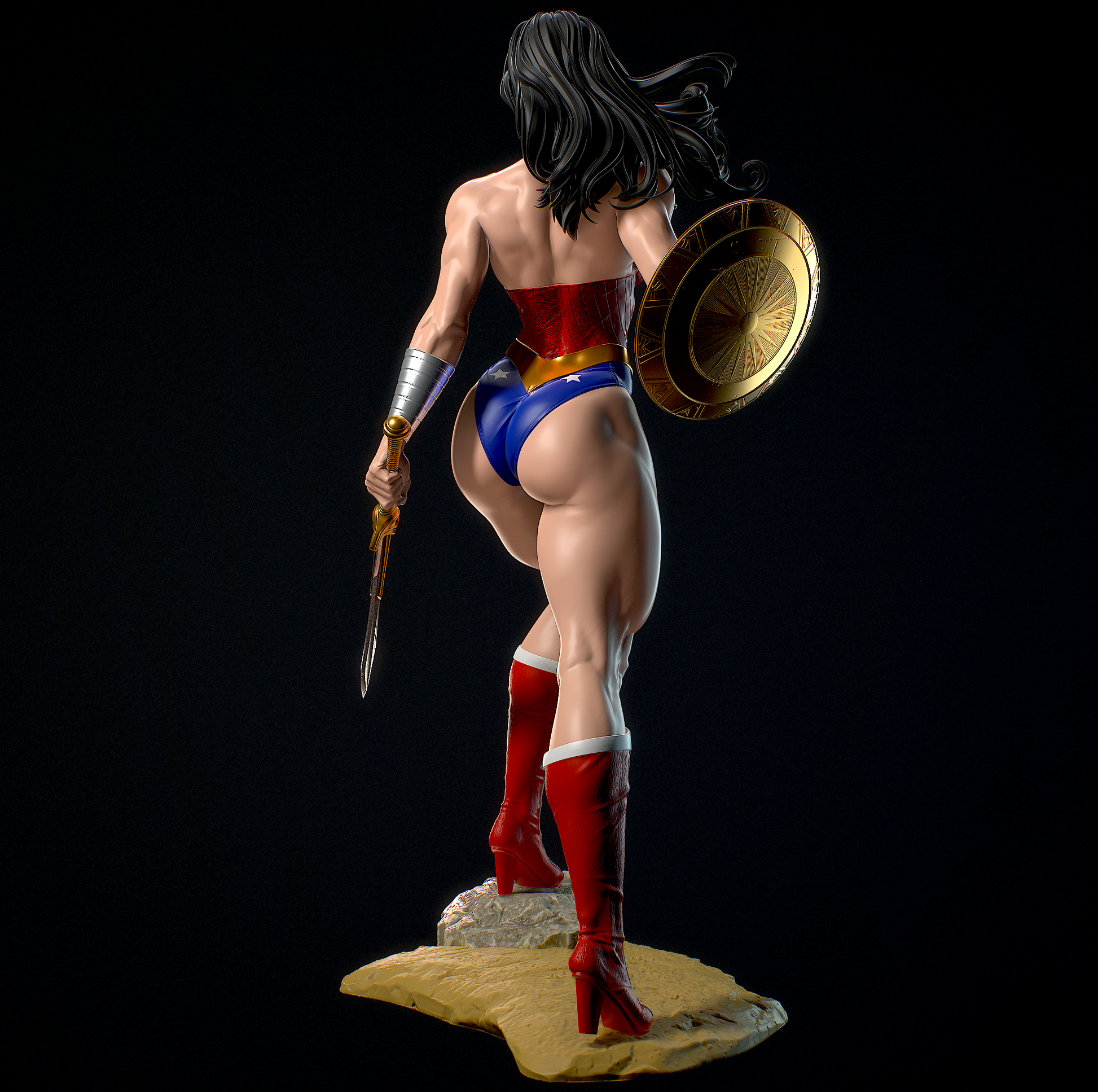 Wonder Woman Classic Special Edition - STL 3D Print Files - 3D Printed Garage Kit ガレージキット Resin Model Scale Figure フィギュア