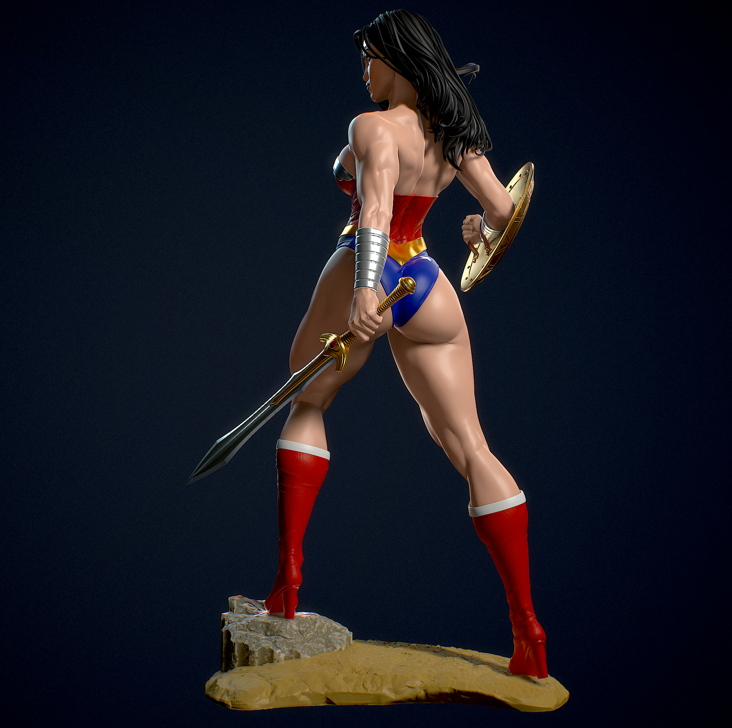 Wonder Woman Classic Special Edition - STL 3D Print Files - 3D Printed Garage Kit ガレージキット Resin Model Scale Figure フィギュア