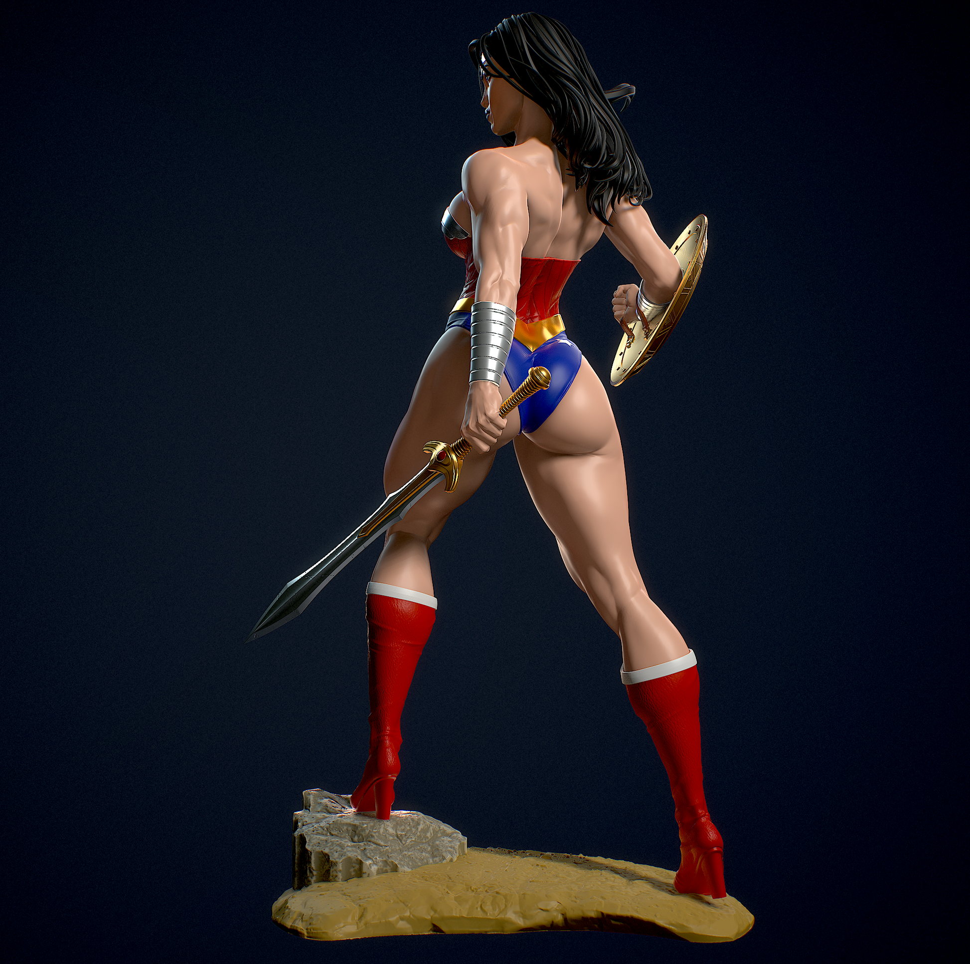 Wonder Woman Classic Special Edition - STL 3D Print Files - 3D Printed Garage Kit ガレージキット Resin Model Scale Figure フィギュア