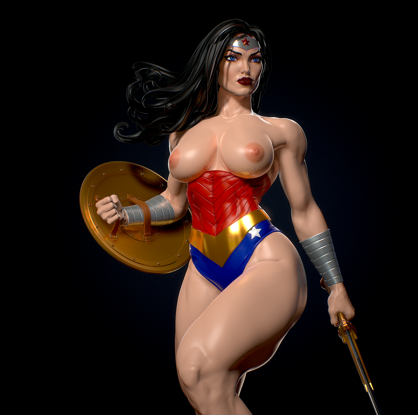 Wonder Woman Classic Special Edition - STL 3D Print Files - 3D Printed Garage Kit ガレージキット Resin Model Scale Figure フィギュア