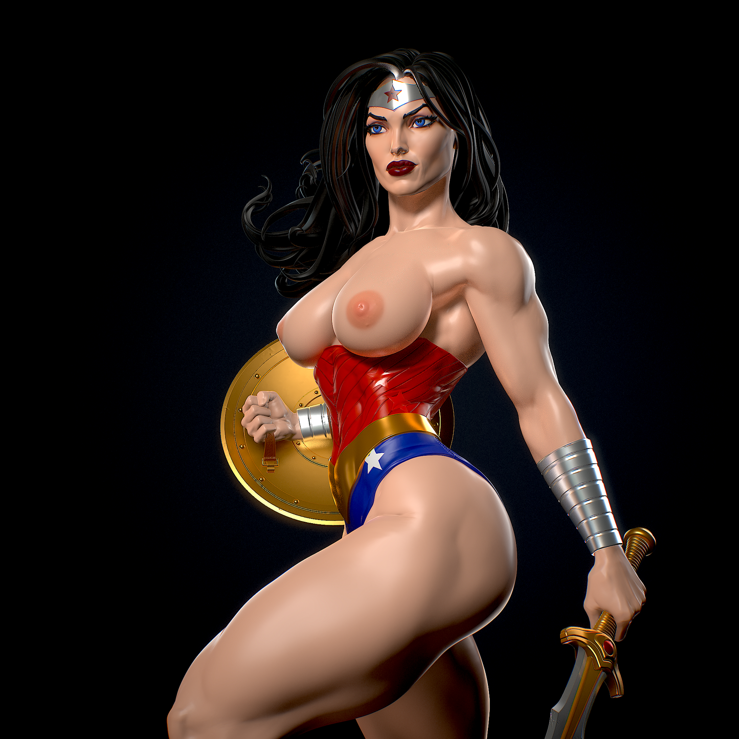 Wonder Woman Classic Special Edition - STL 3D Print Files - 3D Printed Garage Kit ガレージキット Resin Model Scale Figure フィギュア