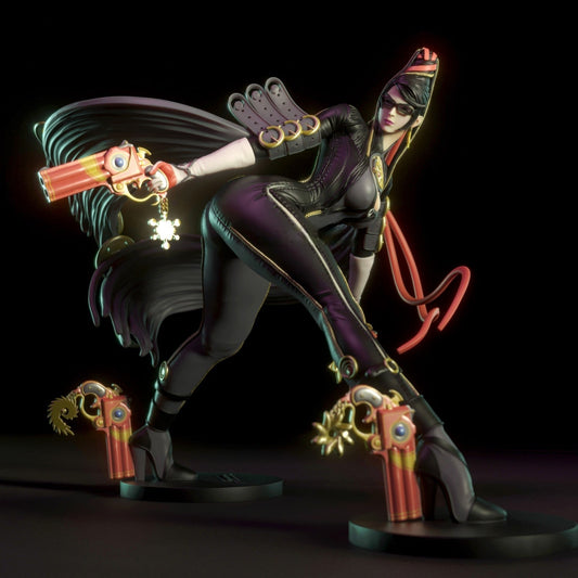 Cereza Special Edition - Bayonetta - STL 3D Print Files - 3D Printed Garage Kit ガレージキット Resin Model Scale Figure フィギュア