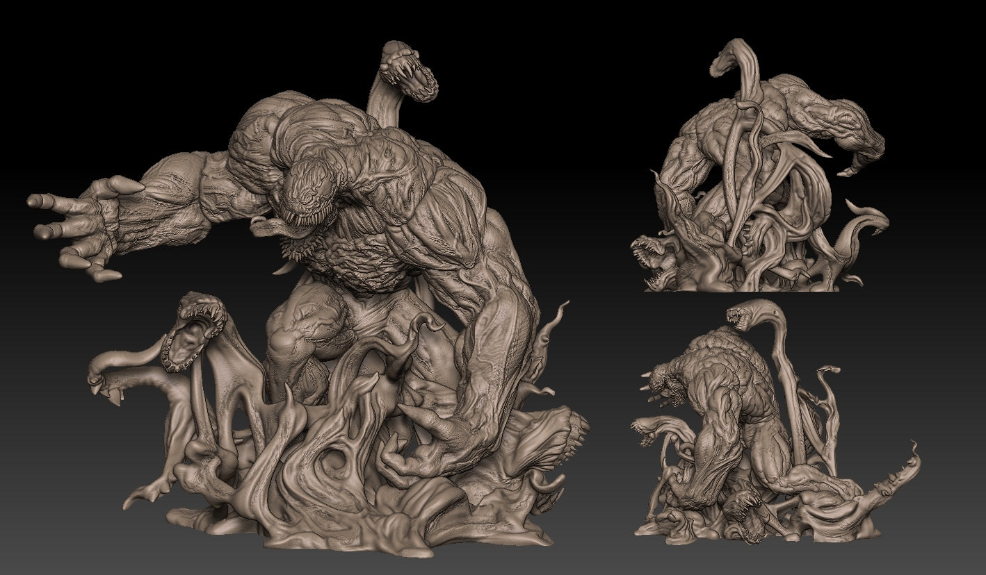 Venom - Marvel Comics 1/8 Scale - 3D Printed Garage Kit ガレージキット Resin Model Scale Figure フィギュア
