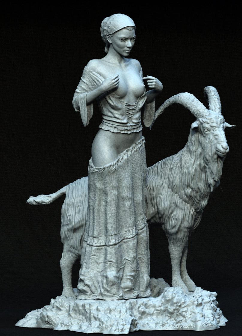Anya Taylor Joy Special Edition - The Witch - STL 3D Print Files - 3D Printed Garage Kit ガレージキット Resin Model Scale Figure フィギュア