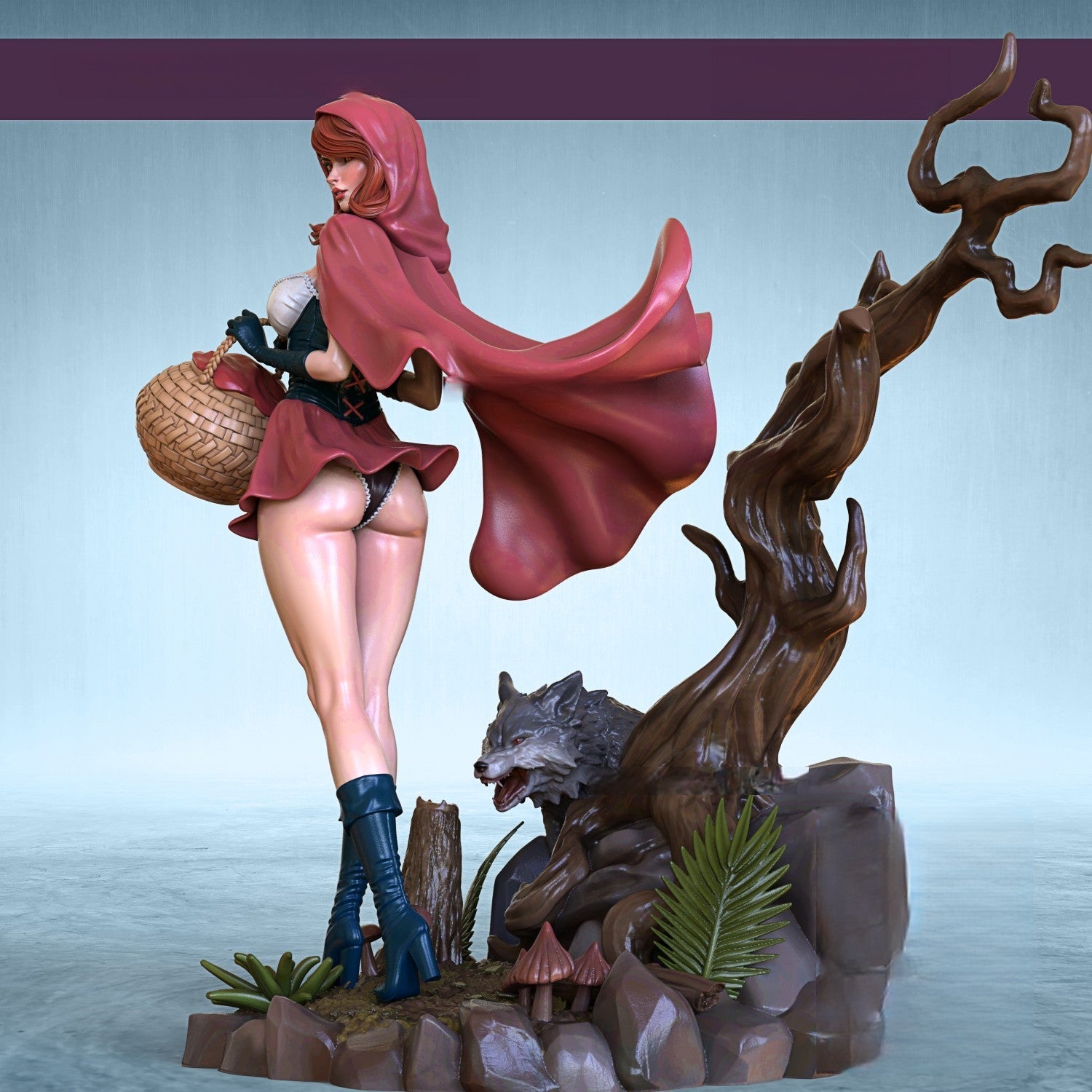 Red Hood Waifu Special Edition - STL 3D Print Files - 3D Printed Garage Kit ガレージキット Resin Model Scale Figure フィギュア
