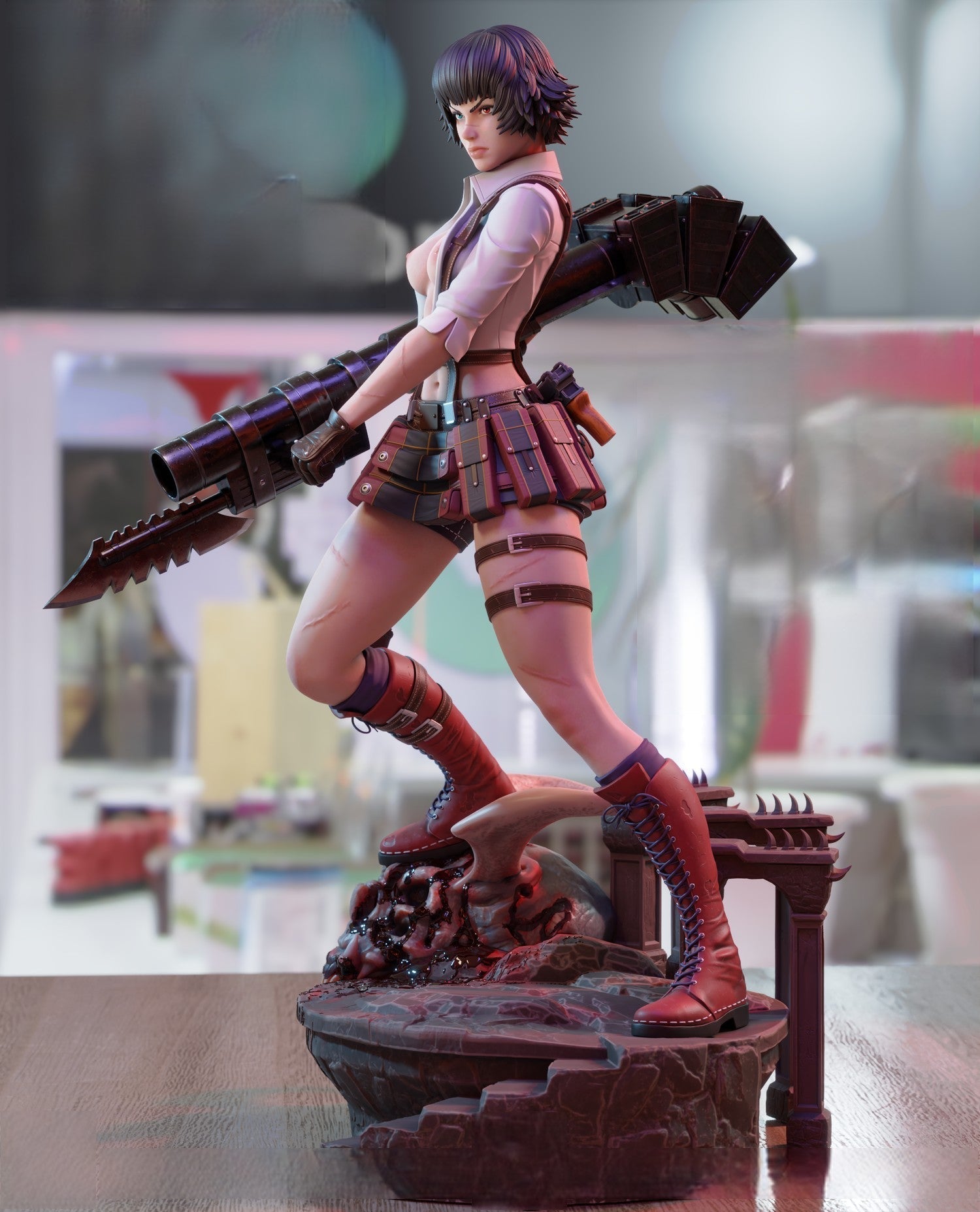 Lady Special Edition - Devil May Cry - STL 3D Print Files - 3D Printed Garage Kit ガレージキット Resin Model Scale Figure フィギュア