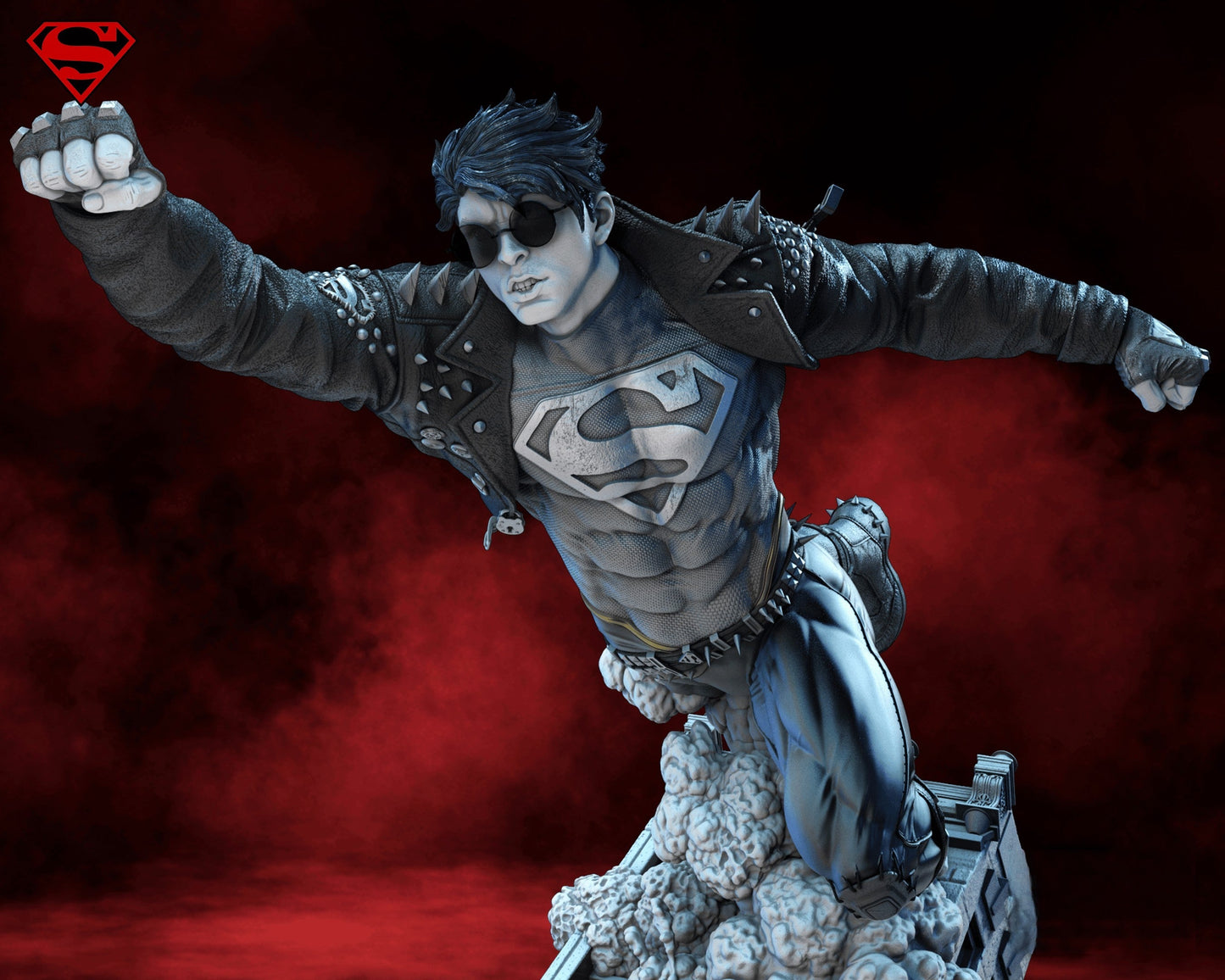 Superboy - Young Justice - STL 3D Print Files - 3D Printed Garage Kit ガレージキット Resin Model Scale Figure フィギュア