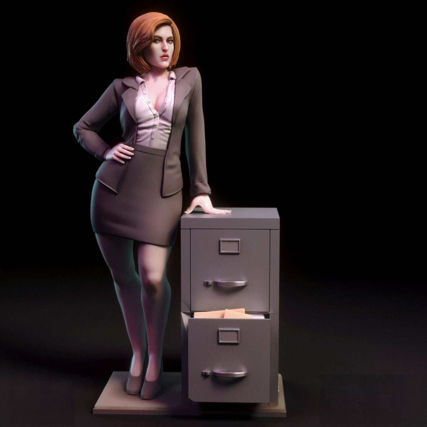 Dana Scully Special Edition - The X-Files - STL 3D Print Files - 3D Printed Garage Kit ガレージキット Resin Model Scale Figure フィギュア