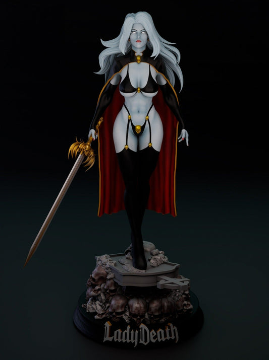 1514 Lady Death Special Edition - STL 3D Print Files - 3D Printed Garage Kit ガレージキット Resin Model Scale Figure フィギュア