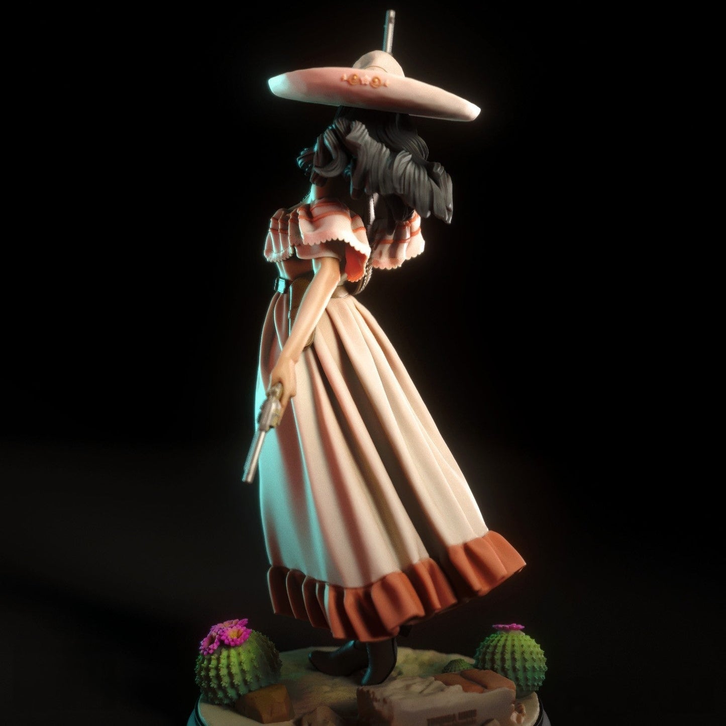Daniela Special Edition - Mexican Gunslinger - STL 3D Print Files - 3D Printed Garage Kit ガレージキット Resin Model Scale Figure フィギュア