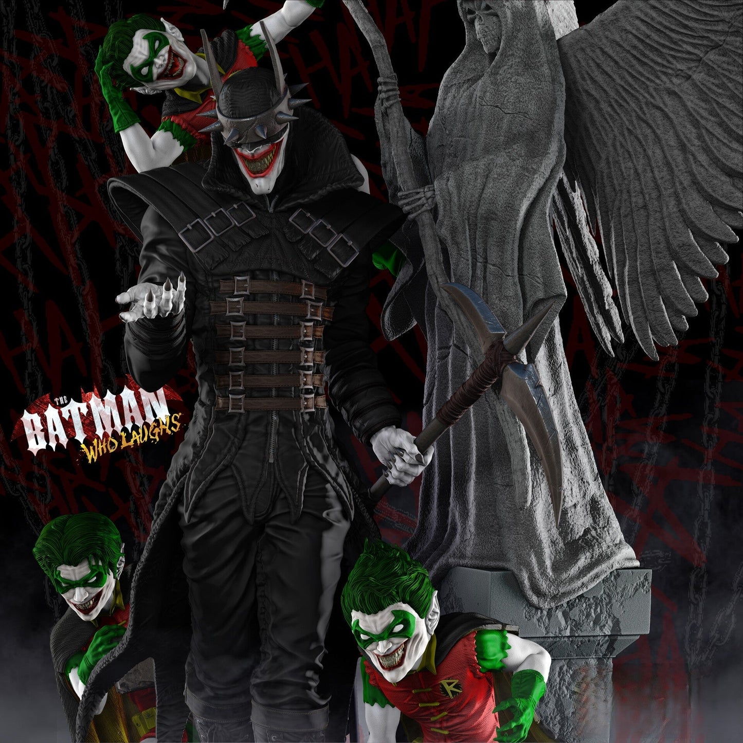 1561 Batman Who Laughs - DC Comics - STL 3D Print Files - 3D Printed Garage Kit ガレージキット Resin Model Scale Figure フィギュア