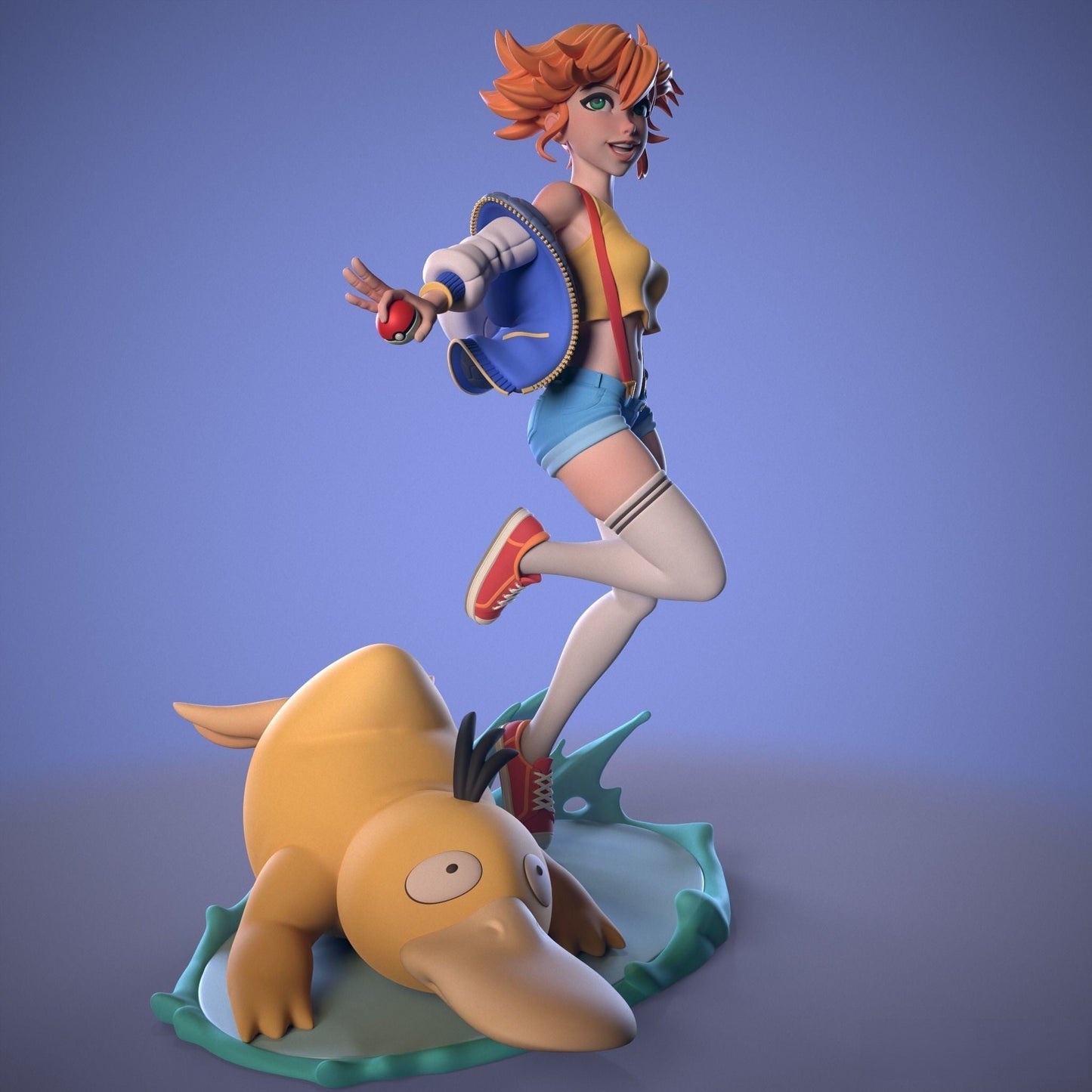 Misty Special Edition - Pokemon - STL 3D Print Files - 3D Printed Garage Kit ガレージキット Resin Model Scale Figure フィギュア